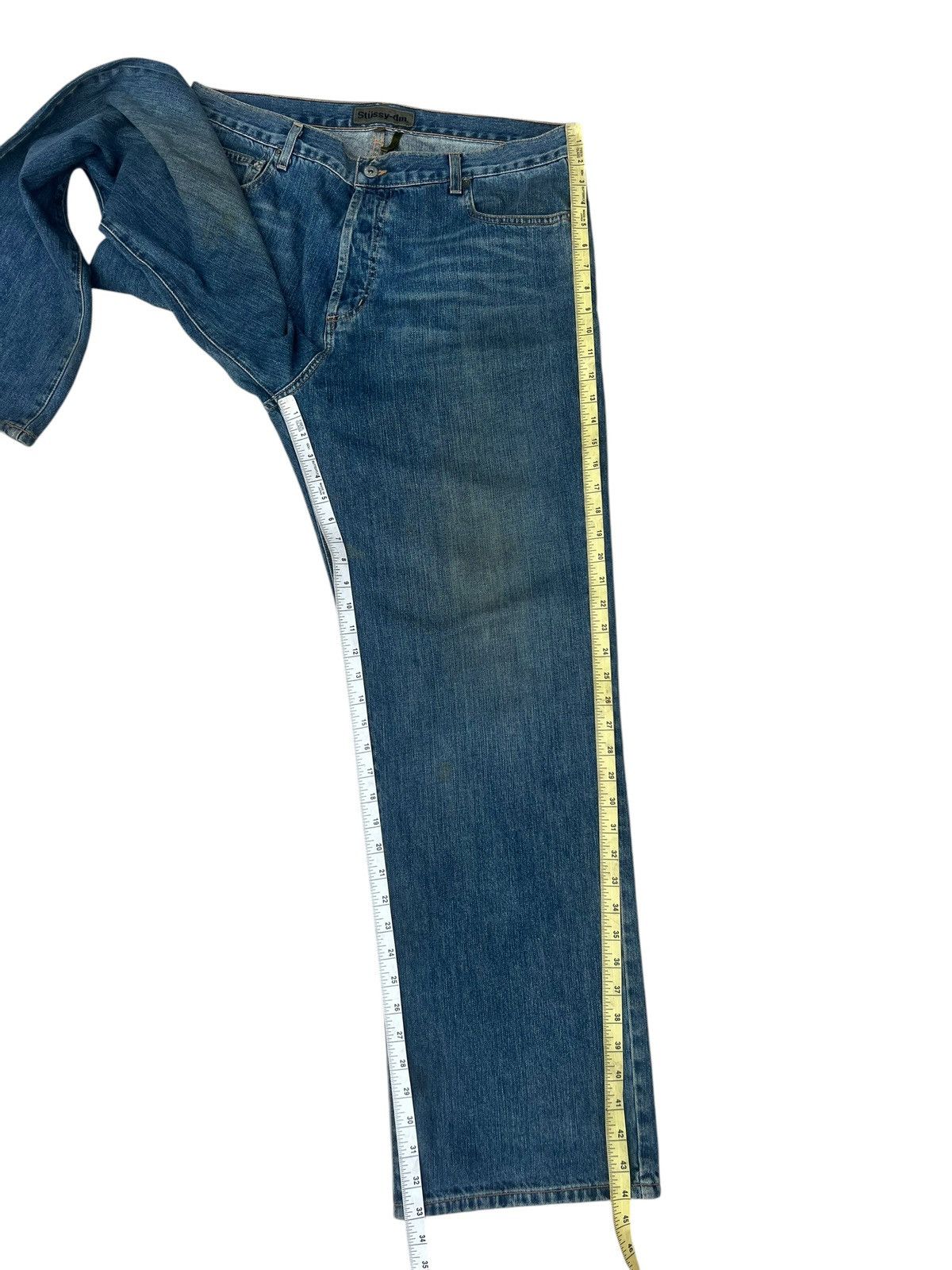 Stussy 2000s Stussy - DM ( C ) ontact Jean Dirty Mud Denim Jeans Size US 36 / EU 52 - 4 Thumbnail
