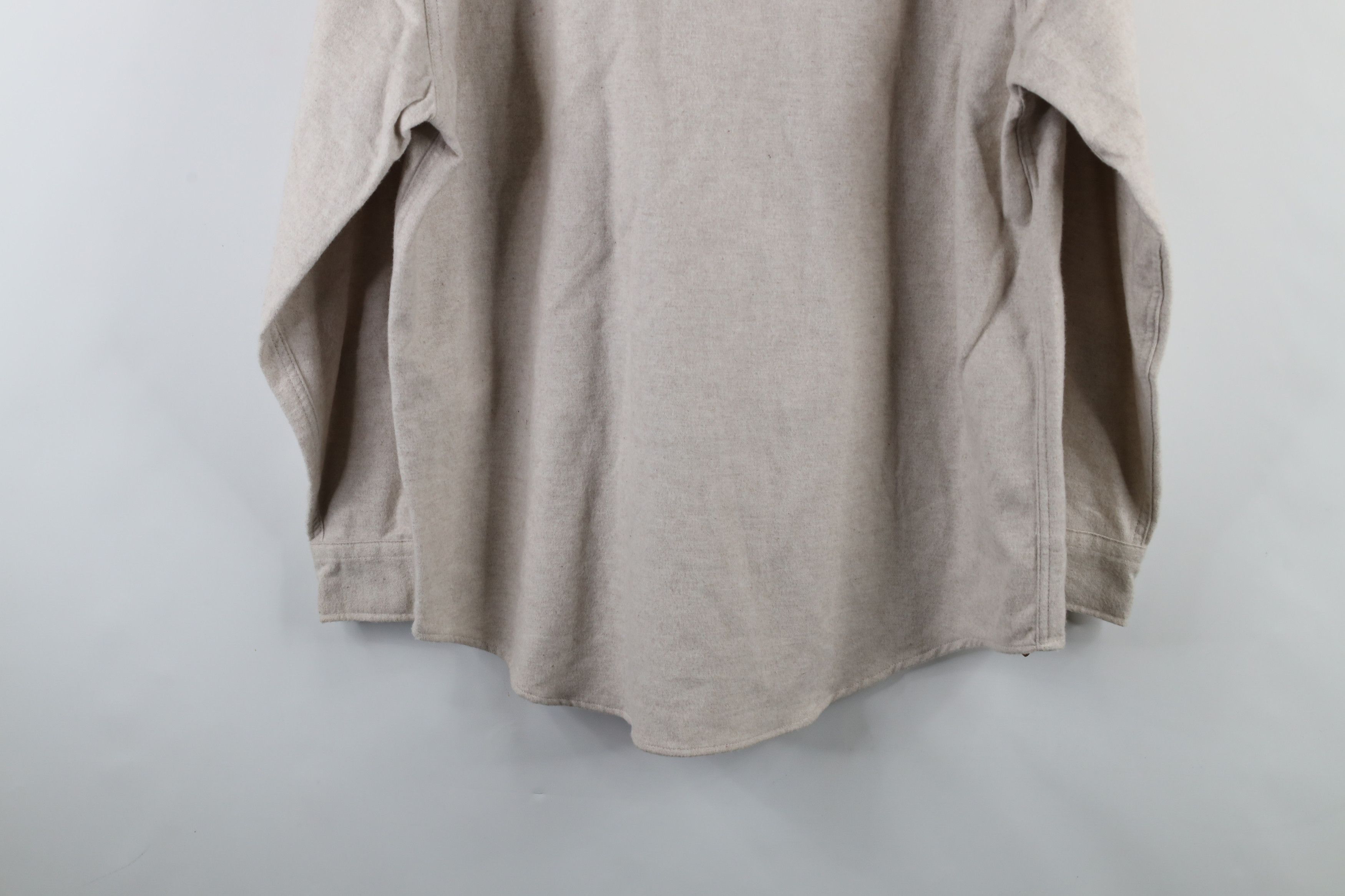 Vintage Vintage 90s Streetwear Chamois Cloth Button Shirt Beige Size US L / EU 52-54 / 3 - 15 Thumbnail