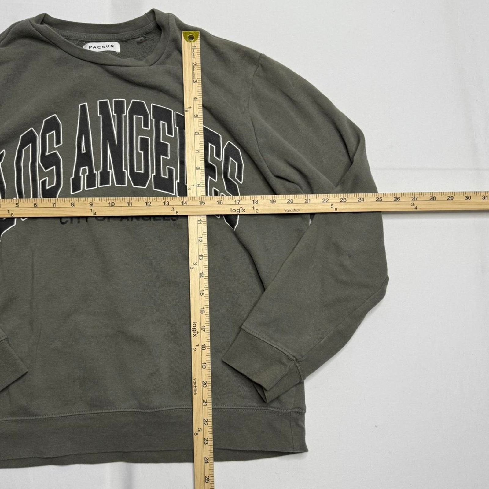 Pacsun Pacsun Khaki Green Crewneck Los Angeles Sweatshirt Size M Size US M / EU 48-50 / 2 - 4 Thumbnail
