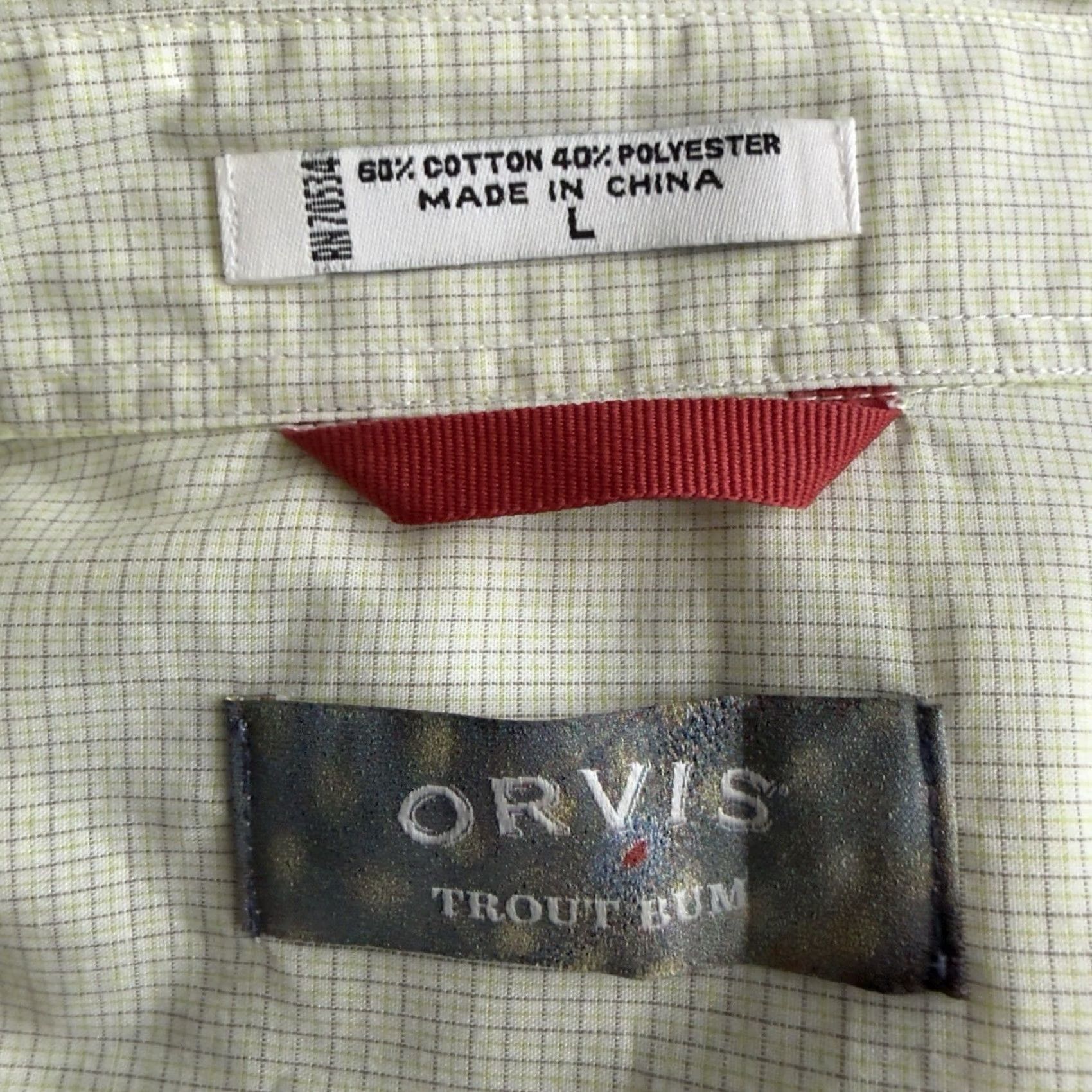 Orvis Orvis Trout Bum Cotton Blend Long Sleeve Button Down Shirt Mens Size L Beige Short Description not included Size US L / EU 52-54 / 3 - 4 Thumbnail