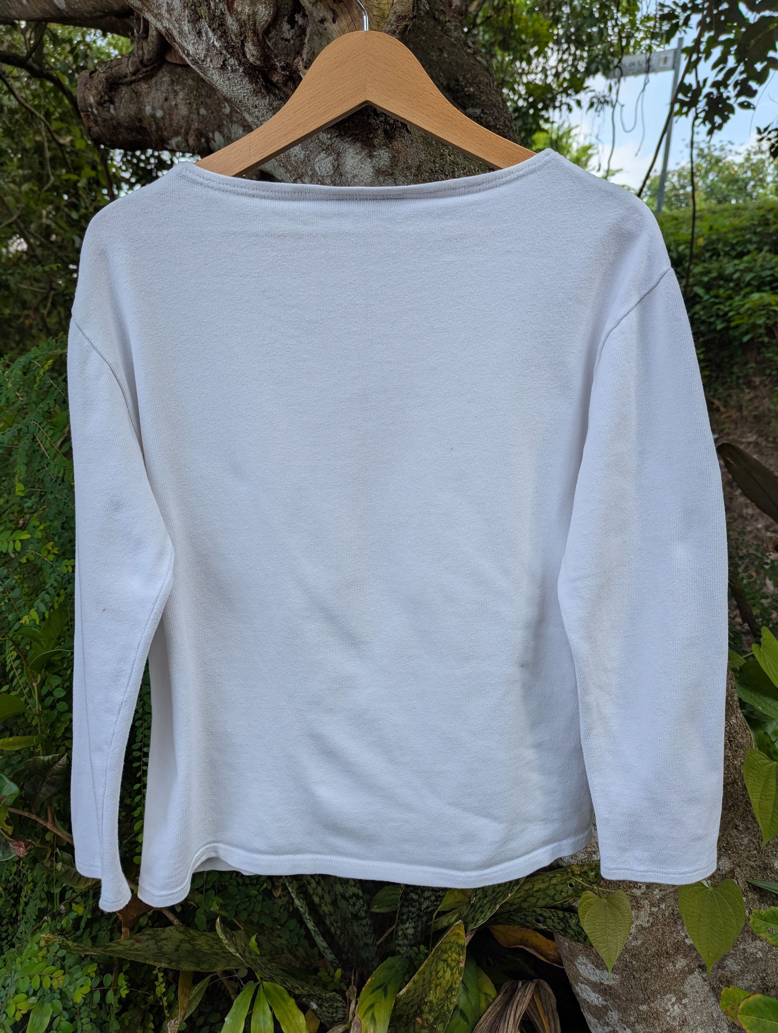 Saint James 🔥FREE SHIPPING🔥Saint James Wesson White Boat Neck Cut Tshirt Size M / US 6-8 / IT 42-44 - 7 Thumbnail