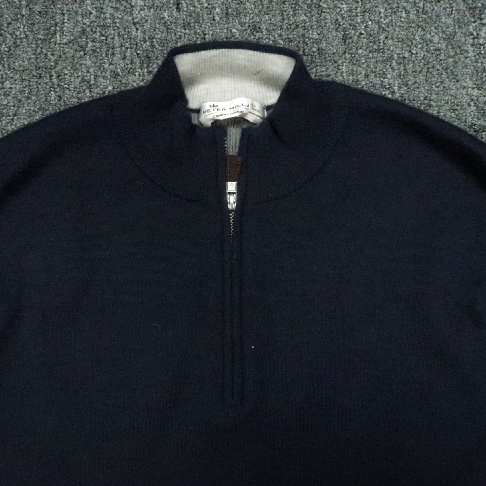 Peter Millar VINTAGE? No. Peter Millar Sweater Men Medium Blue Cashmere Quarter Zip Pullover Jumper Size US M / EU 48-50 / 2 - 2 Thumbnail