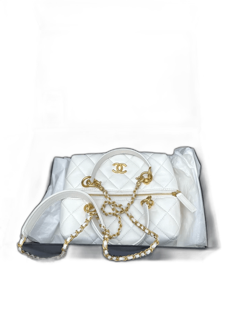Chanel Chanel White Leather Chain Bag -2505 Size ONE SIZE - 1 Thumbnail
