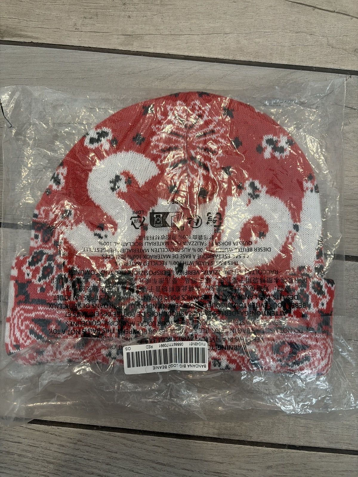 Supreme Supreme Red Bandana Big Logo Beanie Size ONE SIZE - 3 Thumbnail