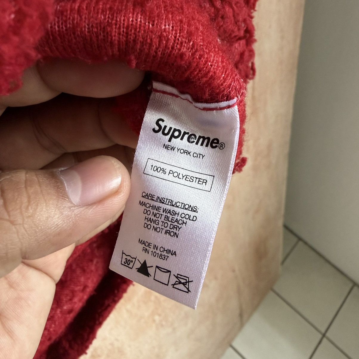 Supreme Supreme Deep Pile Sherpa Fleece Quarter-Zip Hoodie Red XL Size US XL / EU 56 / 4 - 12 Thumbnail