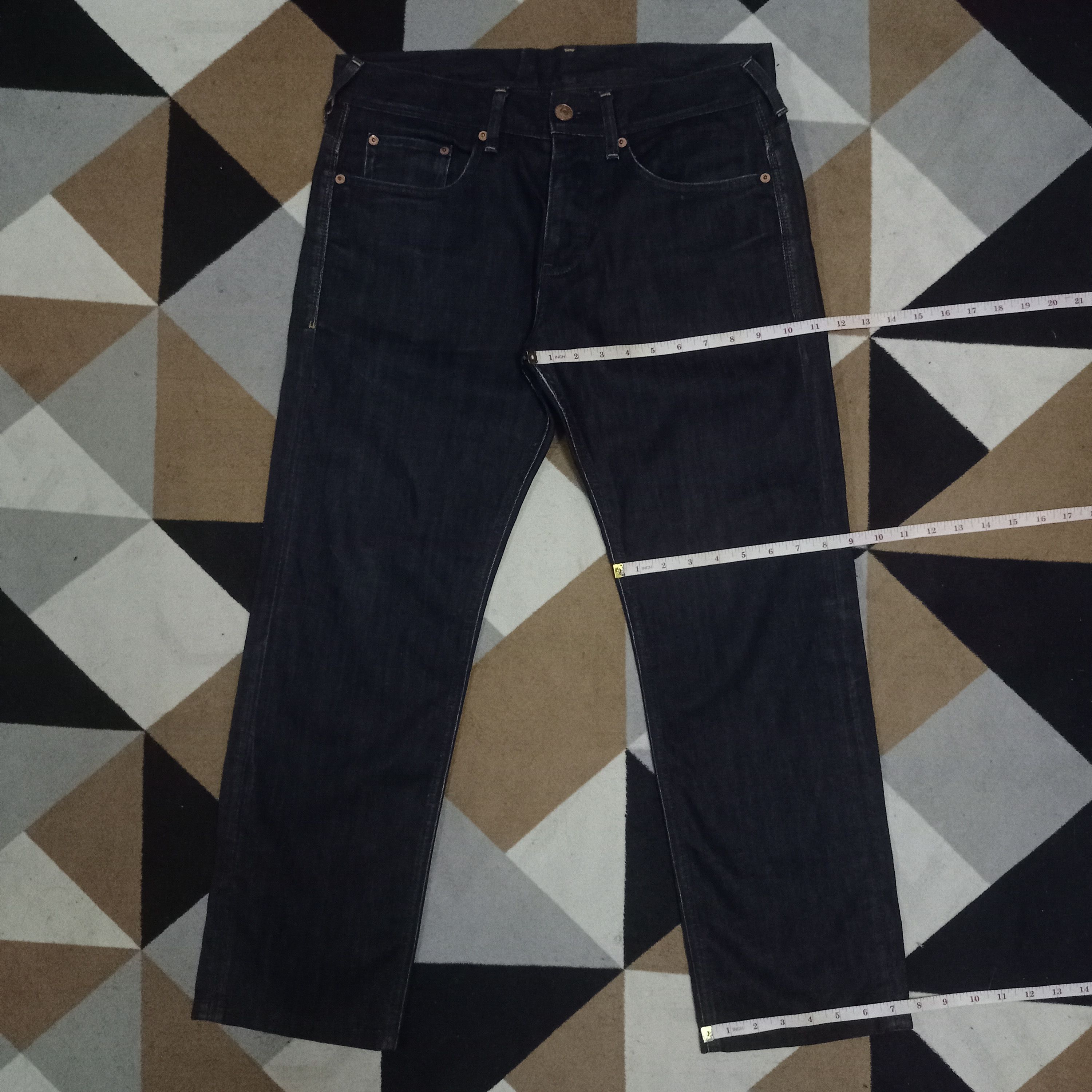 Armani × Armani Exchange Vintage Armani Raw Denim Indigo Style Jeans 33x27 Size US 33 - 10 Thumbnail