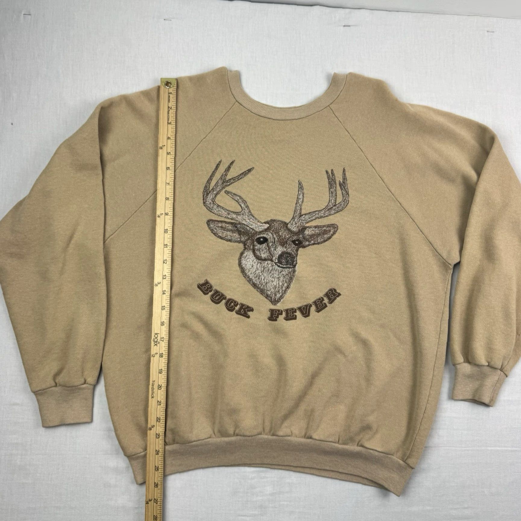 Vintage VINTAGE Buck Fever Sweatshirt Adult XL Tan Brown 80s Hunting Nature Mens Pullover Deer Outdoors Sweatshirt Size US XL / EU 56 / 4 - 4 Thumbnail
