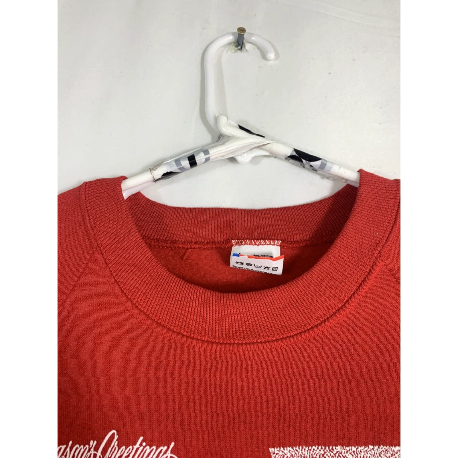 Jerzees VINTAGE Jerzees Unisex L Red Serenity Seasons Greetings Crew Neck Sweater Size US L / EU 52-54 / 3 - 7 Thumbnail