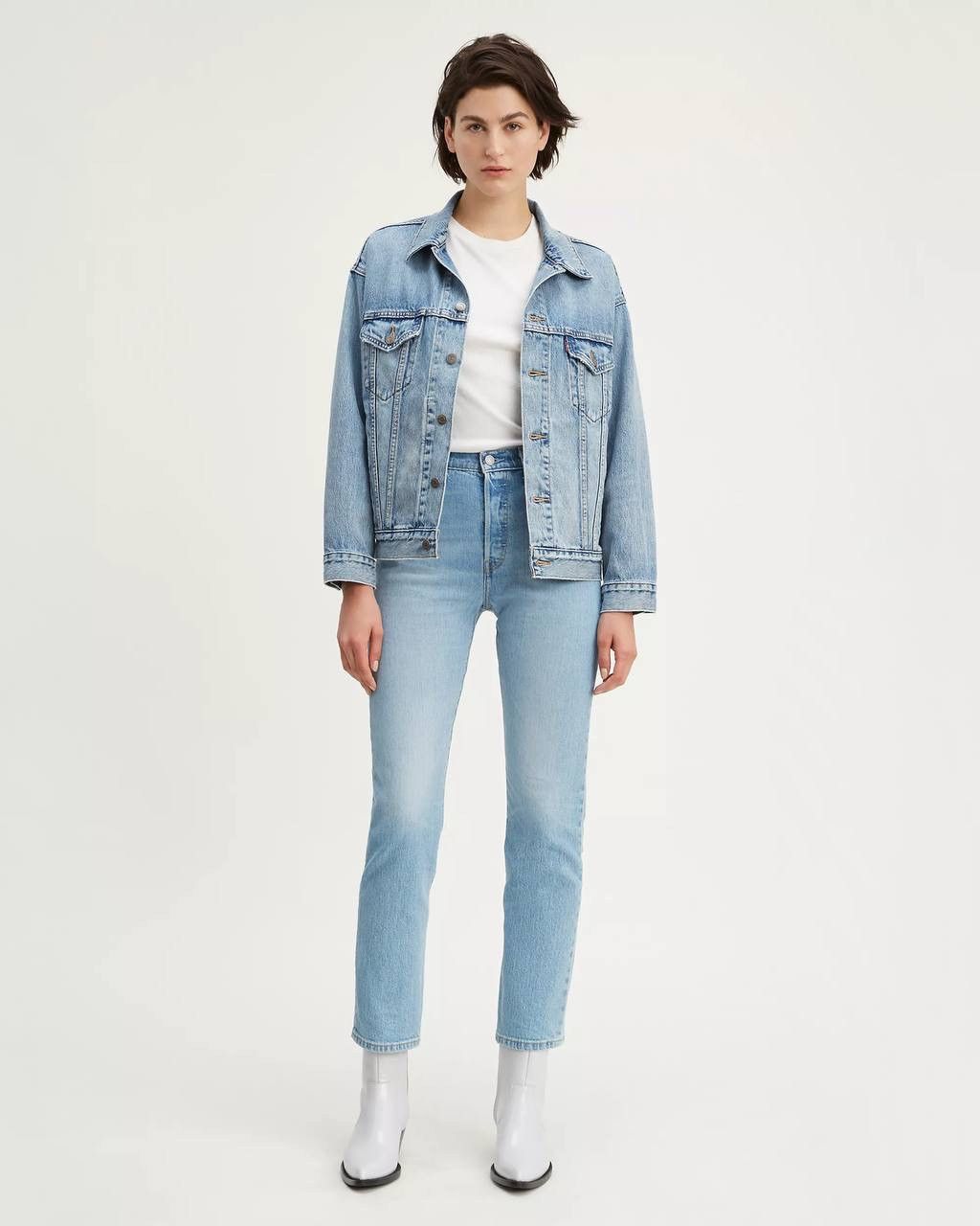 Levi's Levis 501 Womens Light High Waist Straight Leg Mom Jeans Size 28" / US 6 / IT 42 - 3 Thumbnail