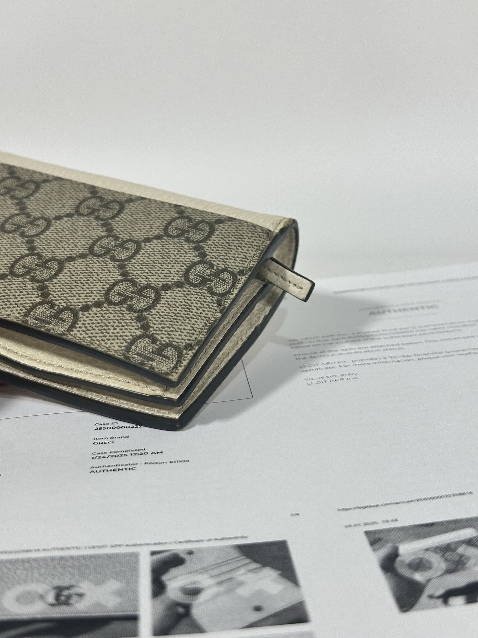 Gucci Gucci Wallet Marmont Supreme GG Monogram Ivory Leather Size ONE SIZE - 15 Thumbnail