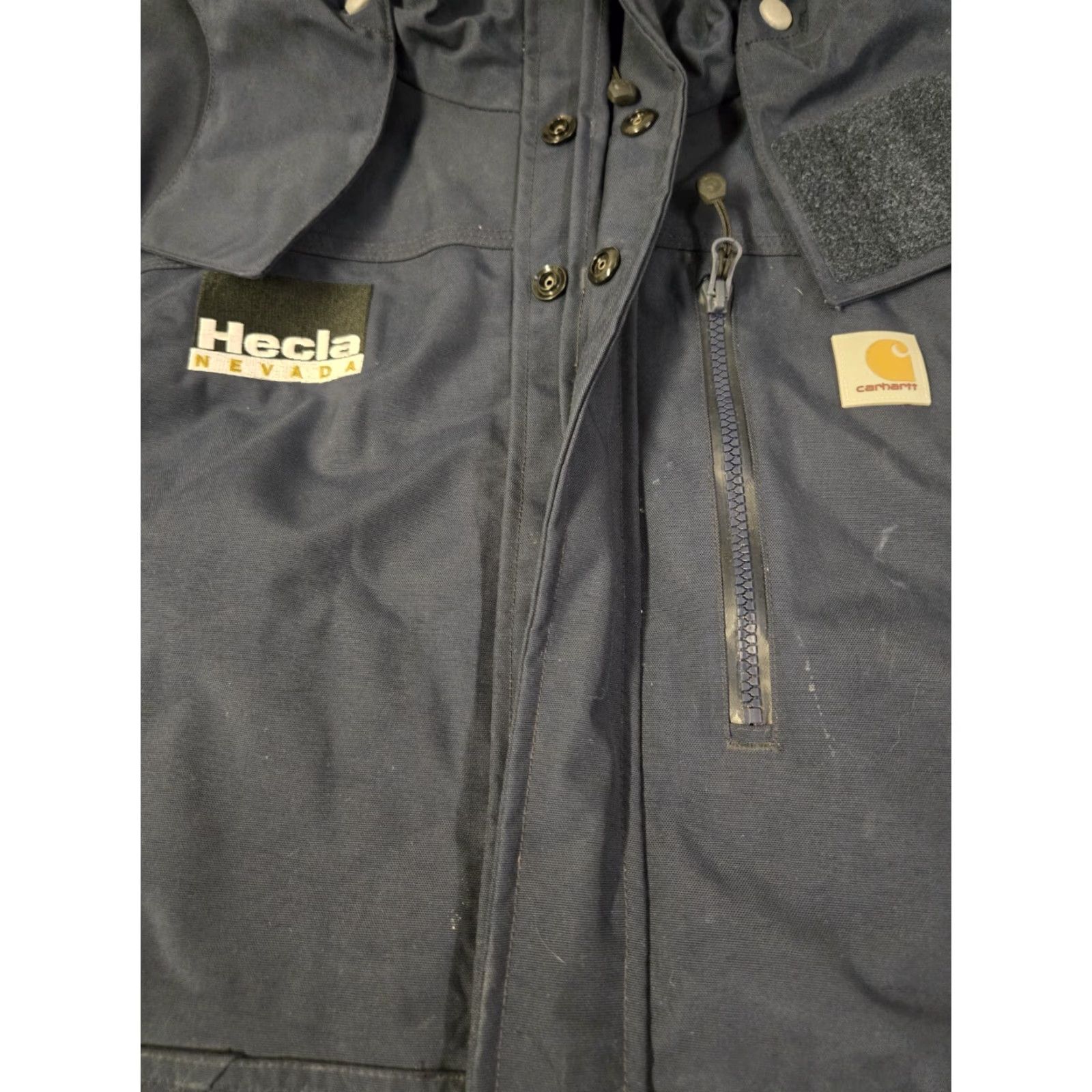 Carhartt Carhartt Shoreline Storm Defender Jacket Mens XLT Blue Hooded Full Zip J162 412 Size US XL / EU 56 / 4 - 4 Thumbnail