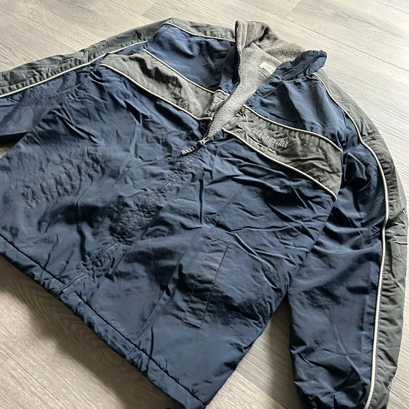 Aeropostale Vintage 1990s Aeropostale A87 Fleece Lined Full Zip Jacket Size US L / EU 52-54 / 3 - 3 Thumbnail