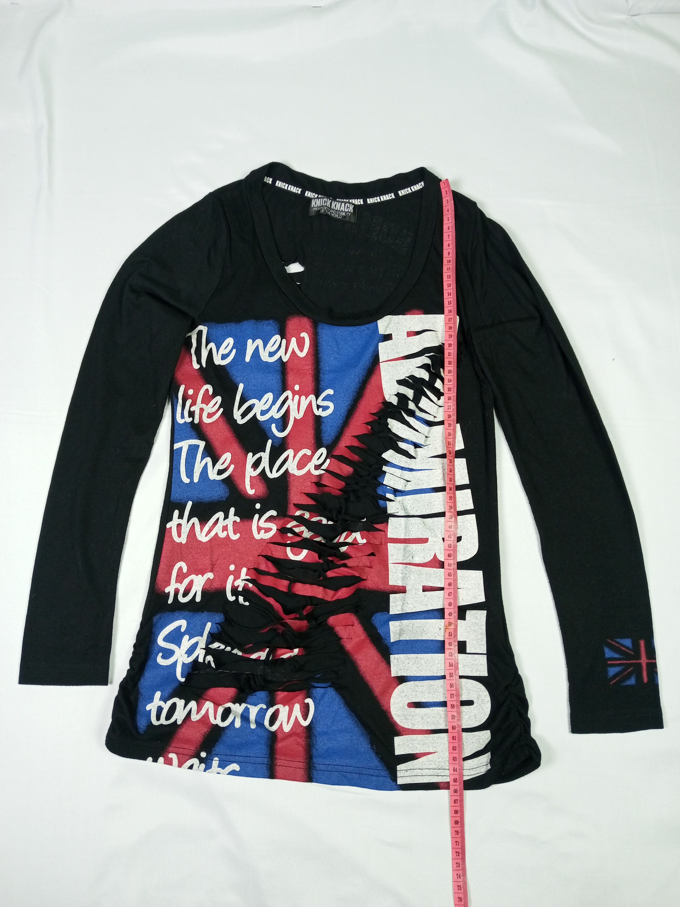 If Six Was Nine × Japanese Brand × Le Grande Bleu (L.G.B.) Knick Knack Distressed Grunge Punk long Sleeve Tshirt Size M / US 6-8 / IT 42-44 - 14 Thumbnail