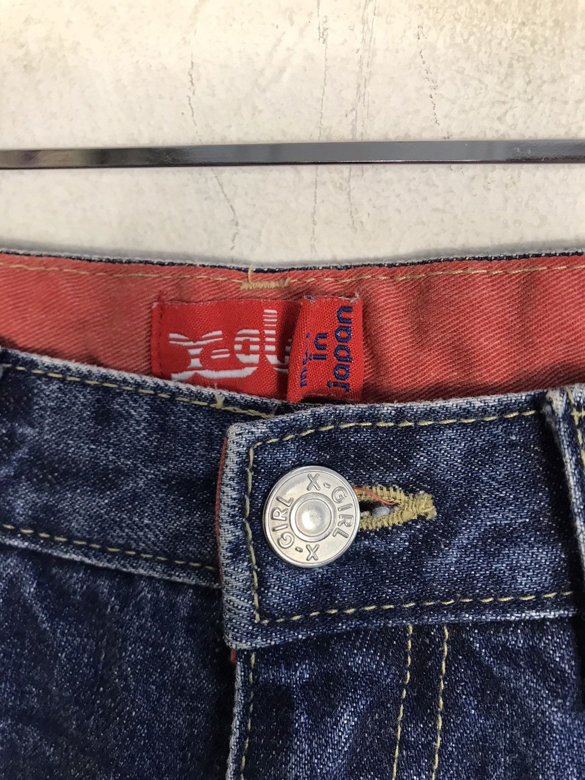 Japanese Brand X Girl Japan Zipper Indigo Denim Jeans Pants Straight Cut Size 28" / US 6 / IT 42 - 5 Thumbnail