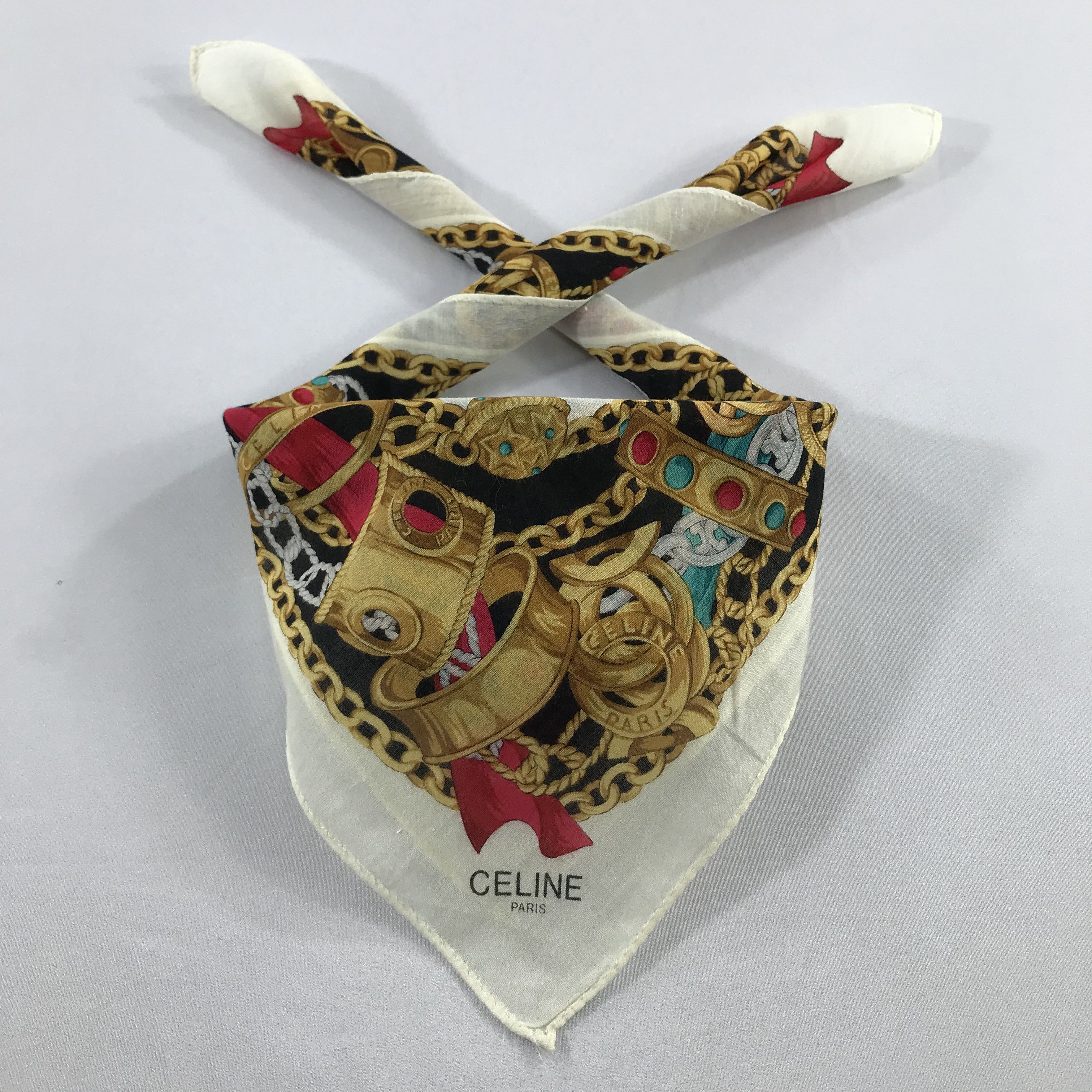 Celine × Vintage Celine Bandana / Handkerchief / Neckerchief - S2123 Size ONE SIZE - 3 Thumbnail