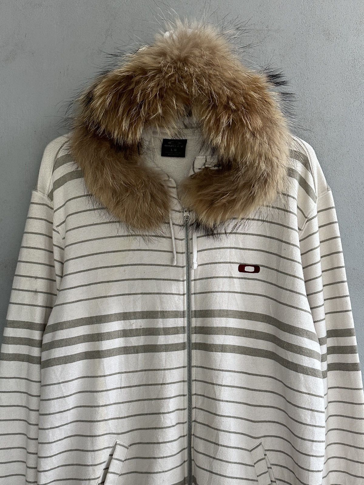 If Six Was Nine × Le Grande Bleu (L.G.B.) × Oakley Faux Fur Zipper Hoodie Stripe Oakley Ifsixwasnine Lgb Styled Size US L / EU 52-54 / 3 - 3 Thumbnail