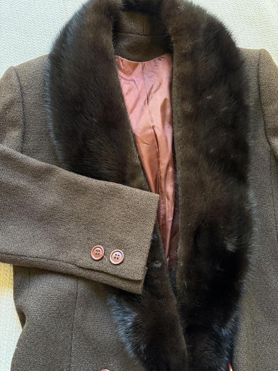 Other Vintage 1960s dark academia wool mink city coat Size M / US 6-8 / IT 42-44 - 7 Thumbnail