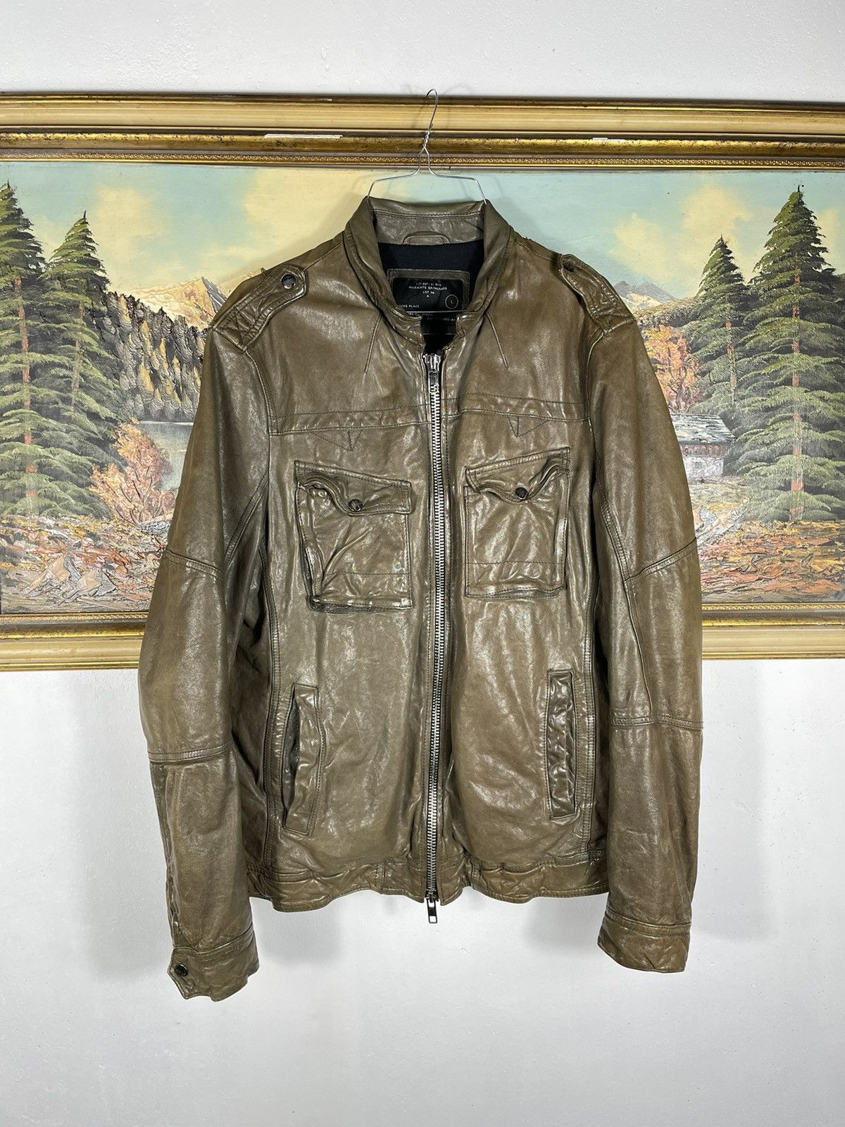 Allsaints × Japanese Brand Allsaints Spitalfields vintage retro y2k 00s leather jacket Size US L / EU 52-54 / 3 - 1 Thumbnail