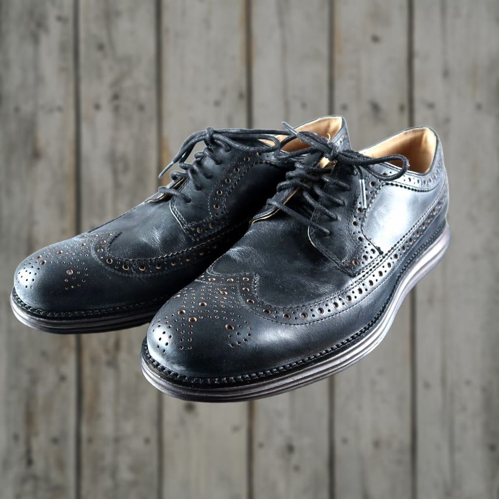 Cole Haan Cole Haan LunarGrand Long Wing Tip Leather Black Brown Men 9 M Sneaker Shoes Brand New Size US 9 / EU 42 - 1 Thumbnail