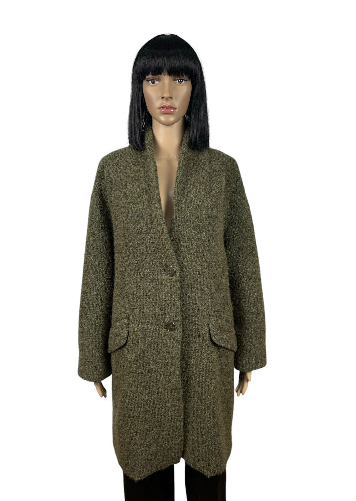 Pinko Pinko Lana Wool- Cotton Coat size US10 Size L / US 10 / IT 46 - 1 Thumbnail
