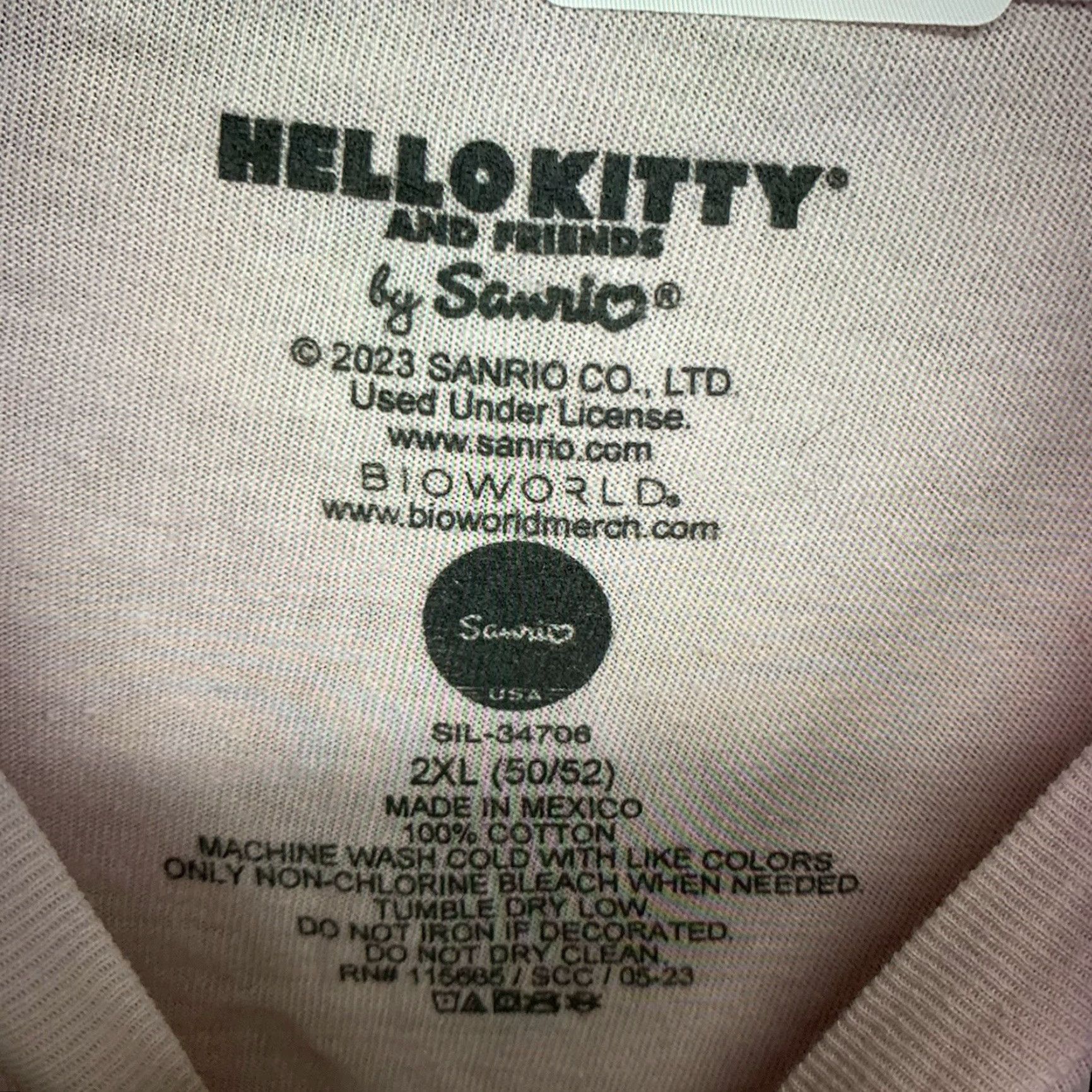 Vintage VINTAGE Hello Kitty T-Shirt Women 2XL Pink Graphic 80s 90s Retro Casual Size XXL / US 16-18 / IT 52-54 - 4 Thumbnail