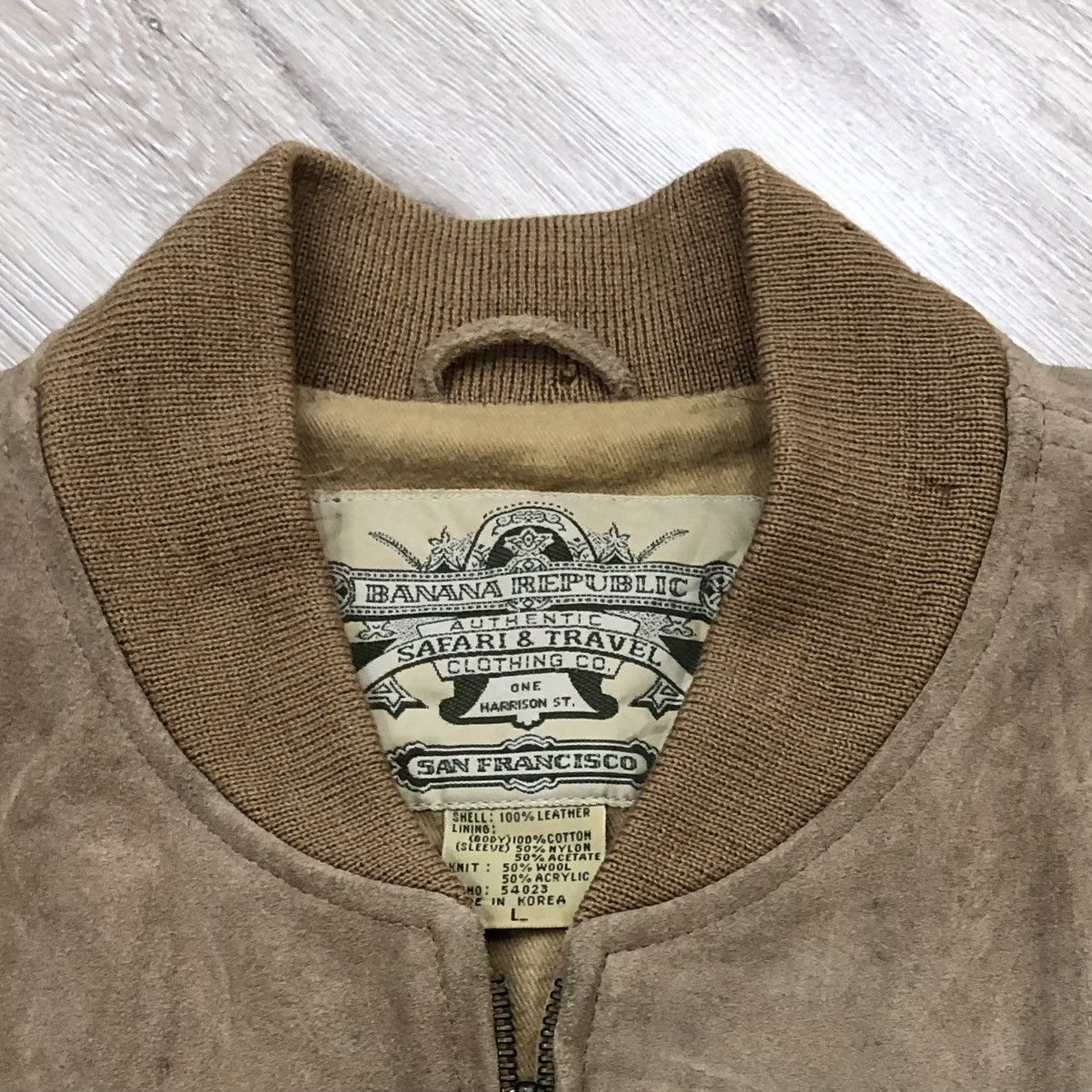 Banana Republic Vintage Banana Republic Men’s Suede Leather Bomber Jacket Size US L / EU 52-54 / 3 - 13 Thumbnail