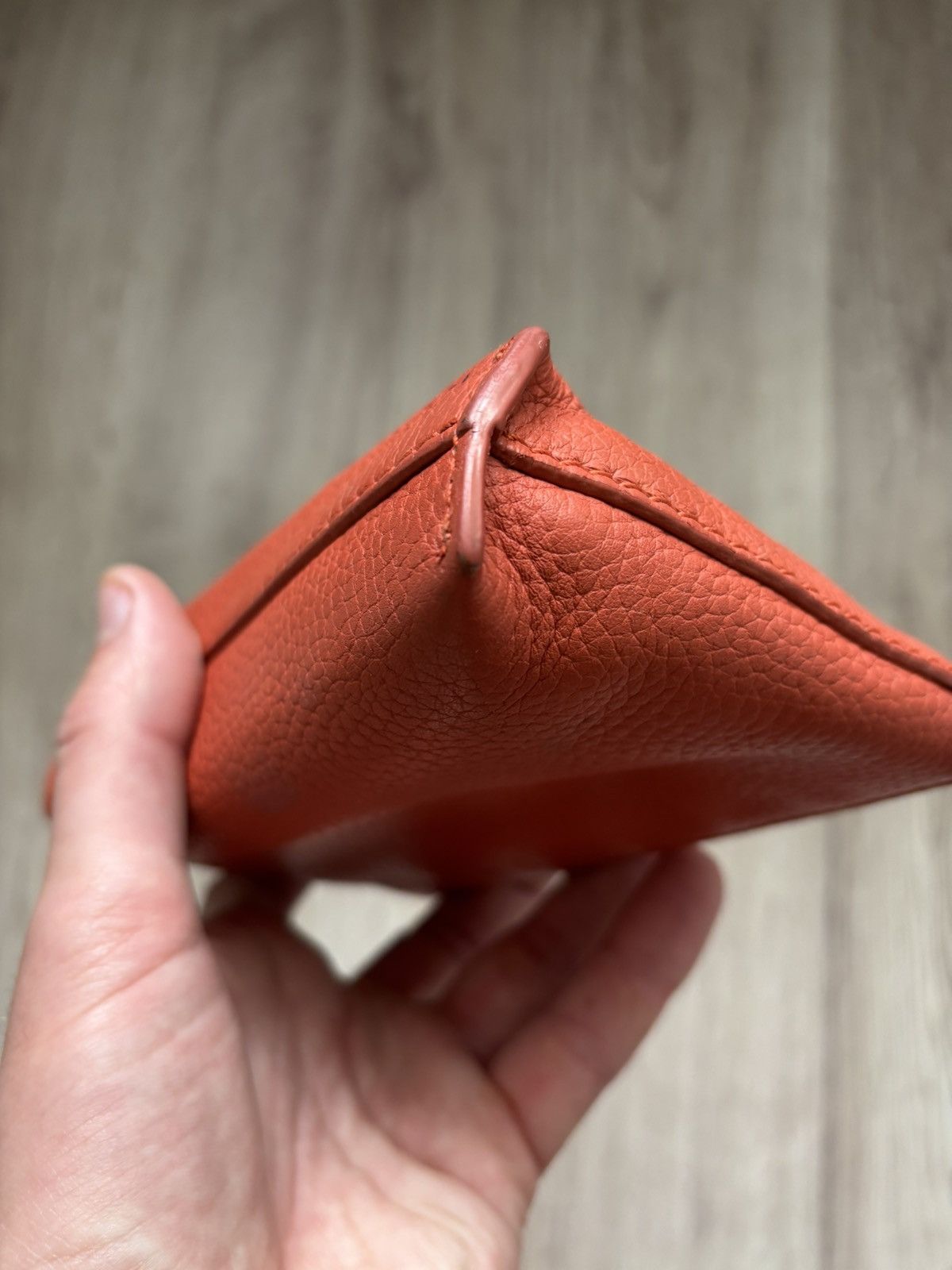 Burberry Burberry Orange Grain Leather Cosmetic Pouch – ROSCROM215CR Size ONE SIZE - 7 Thumbnail