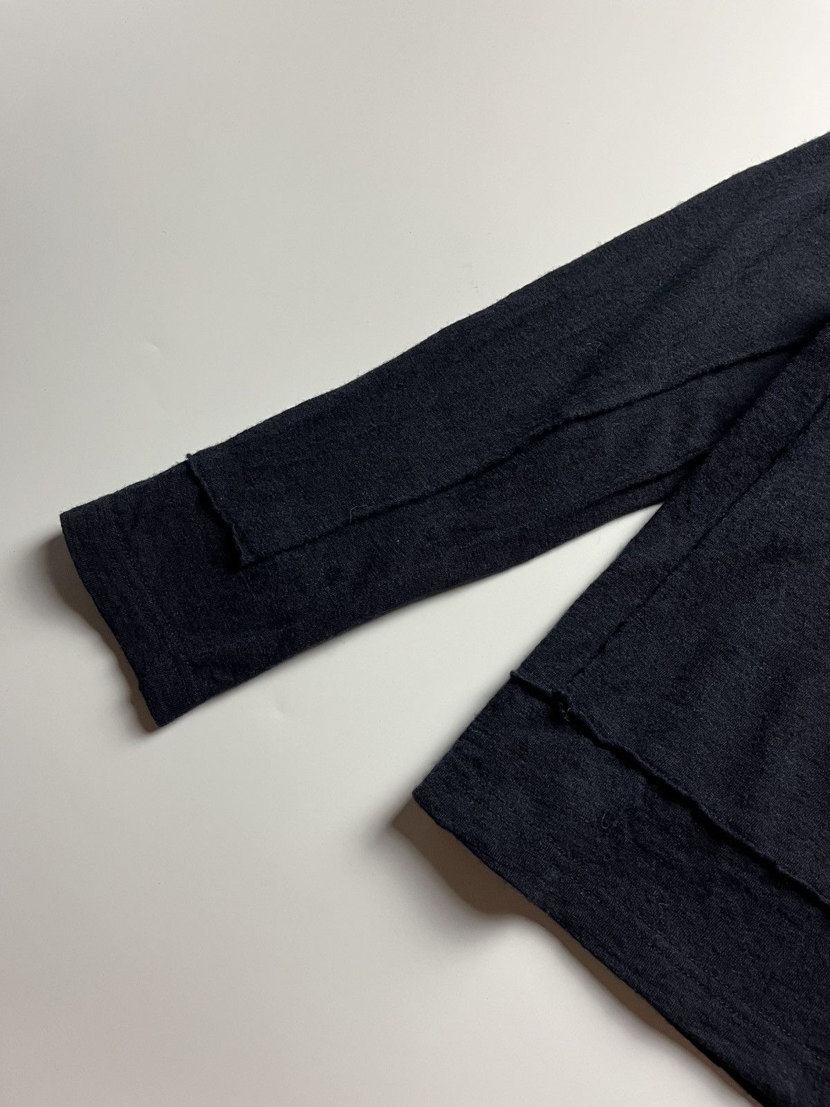 Comme des Garcons × H&M H&M x Comme des Garçons - 2008 Black Raw Hem Design L/S Size S / US 4 / IT 40 - 6 Thumbnail