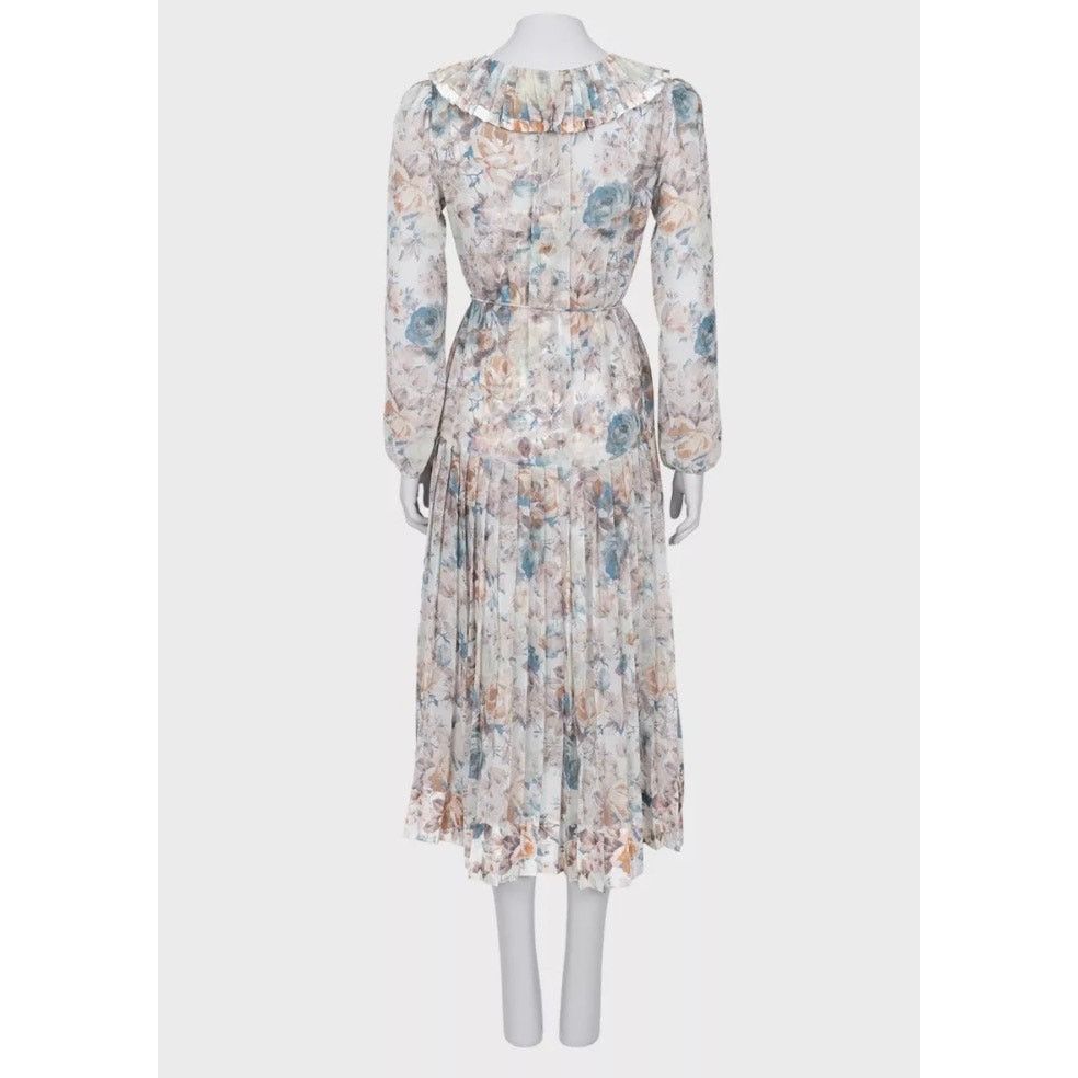 Zimmermann Zimmermann Floral Sheer Pleated DressSz. 2/M Size M / US 6-8 / IT 42-44 - 3 Thumbnail