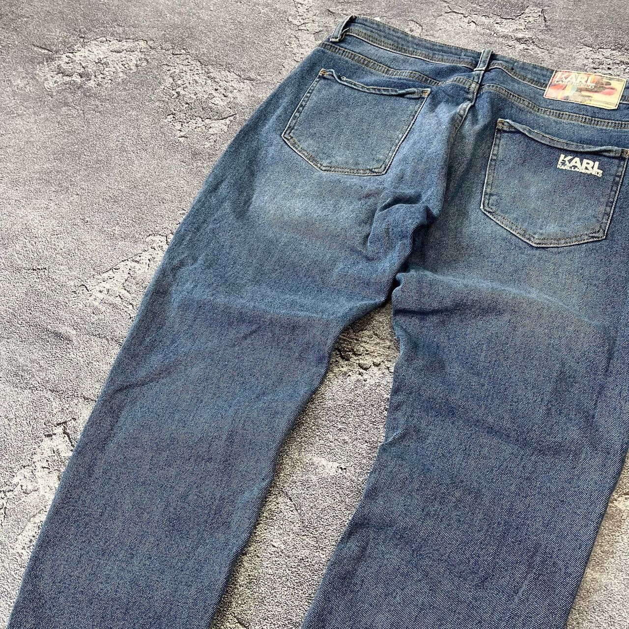 Karl Lagerfeld × Vintage Vintage Denim Karl Lagerfeld Flare denim pants/ Size US 34 / EU 50 - 14 Thumbnail