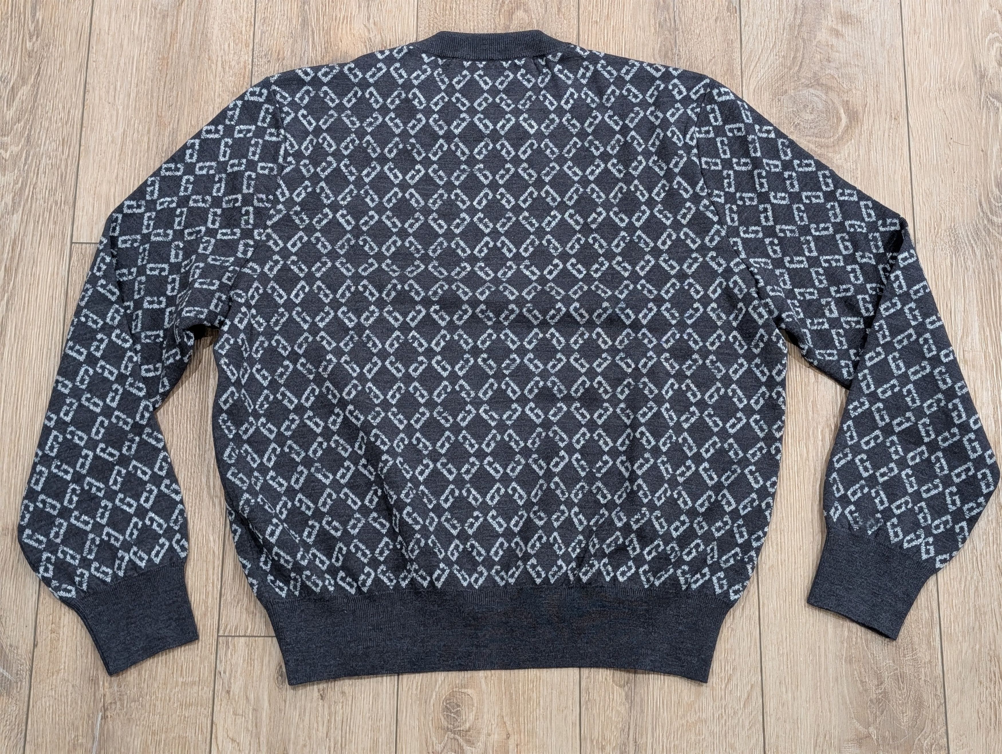 Givenchy GIVENCHY G Patterned Wool Blend Sweater Medium Gray 2XL Size US XXL / EU 58 / 5 - 4 Thumbnail