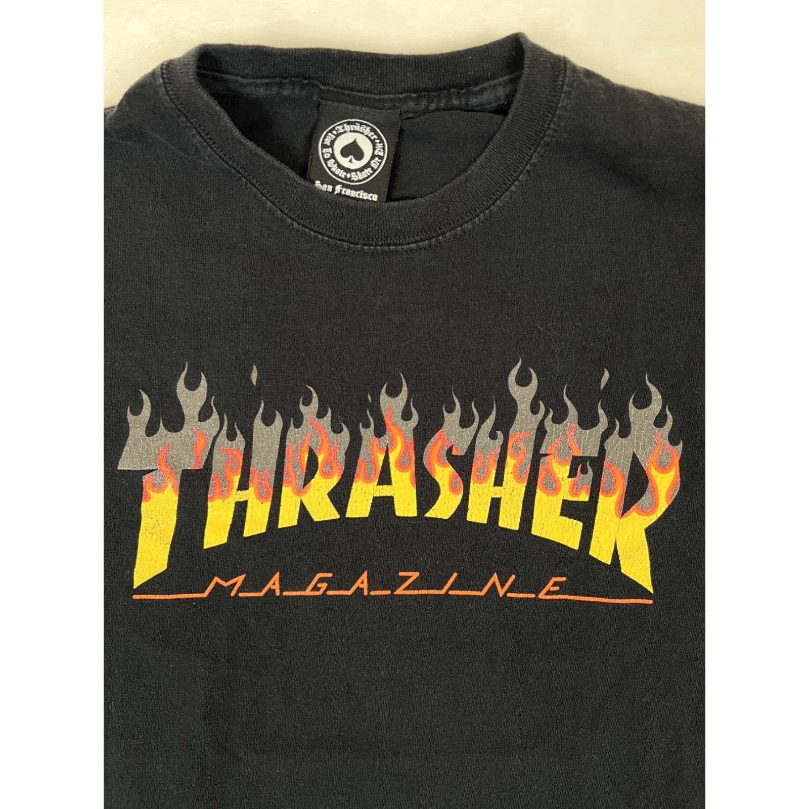 Thrasher VINTAGE Thrasher T-Shirt Black Cotton 90s Logo Crew Neck Short Sleeve Size M Men Fall Summer Spring Y2K Flame Spell Out Size US M / EU 48-50 / 2 - 2 Thumbnail