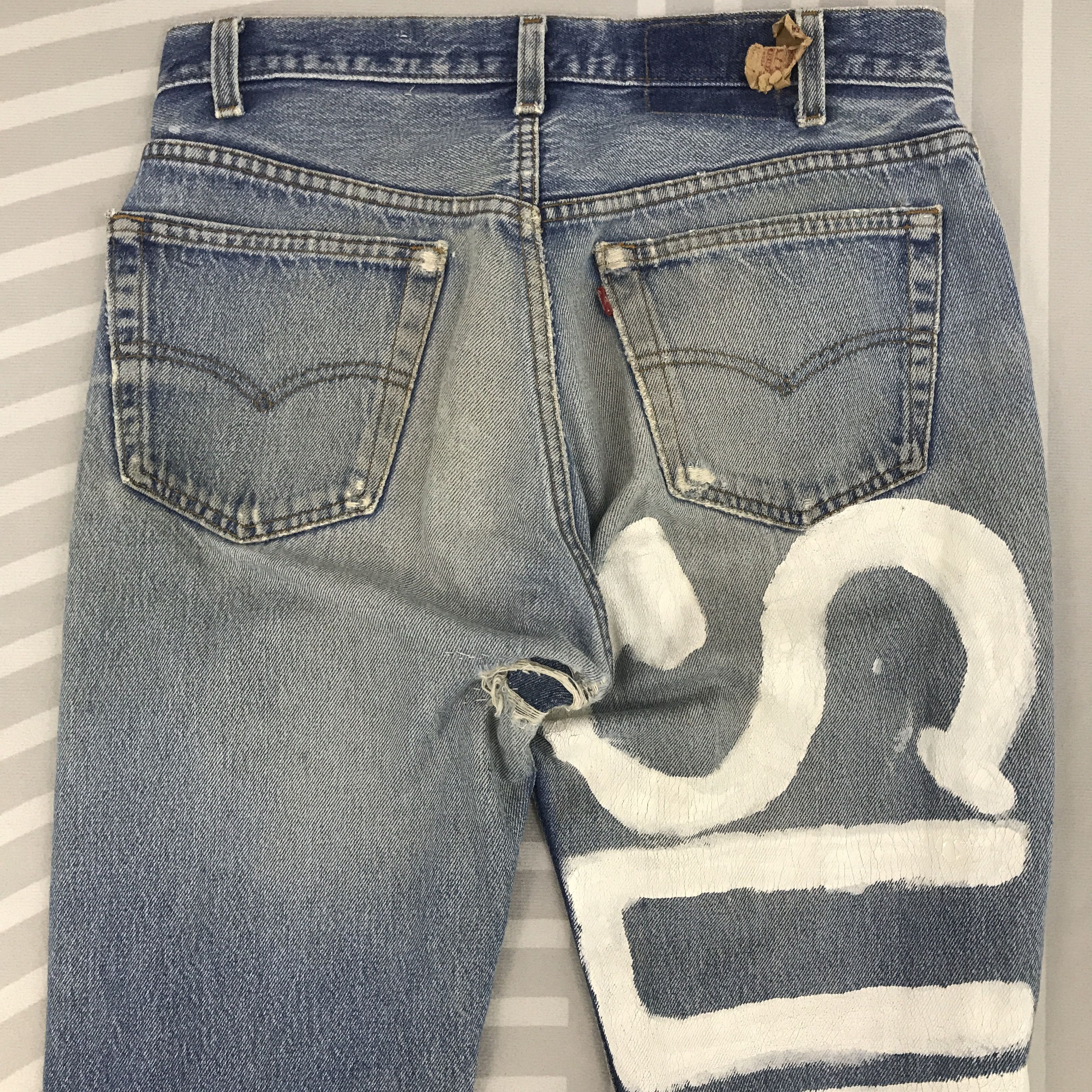 Levi's × Vintage Vintage Levi's 501 custom Surfmen Distressed Denim Size US 30 / EU 46 - 6 Thumbnail