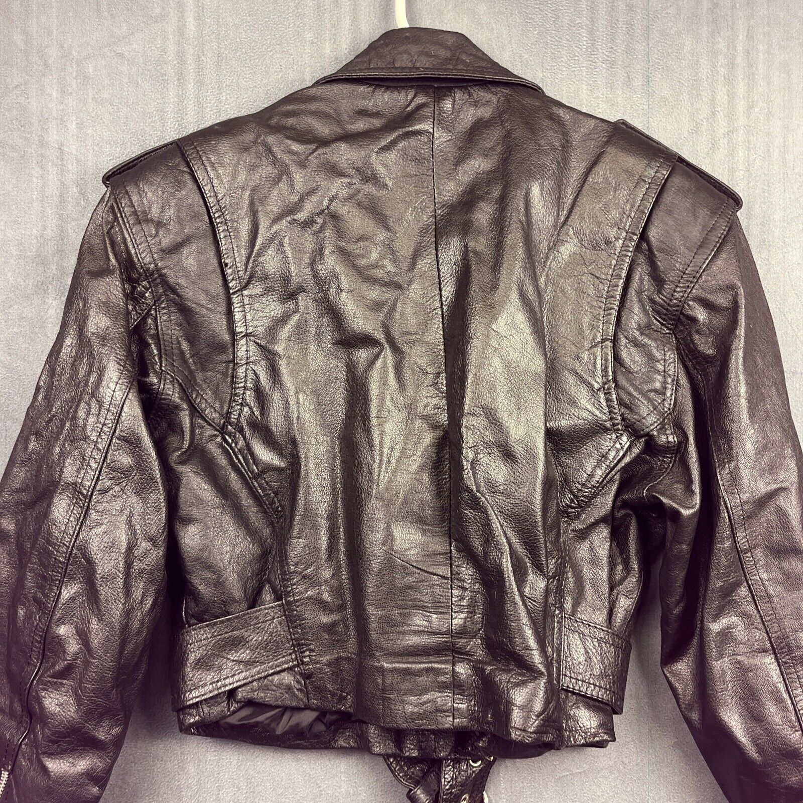 Wilsons Leather Vintage Wilsons Leather Moto Biker Cropped Jacket Medium Size M / US 6-8 / IT 42-44 - 2 Thumbnail