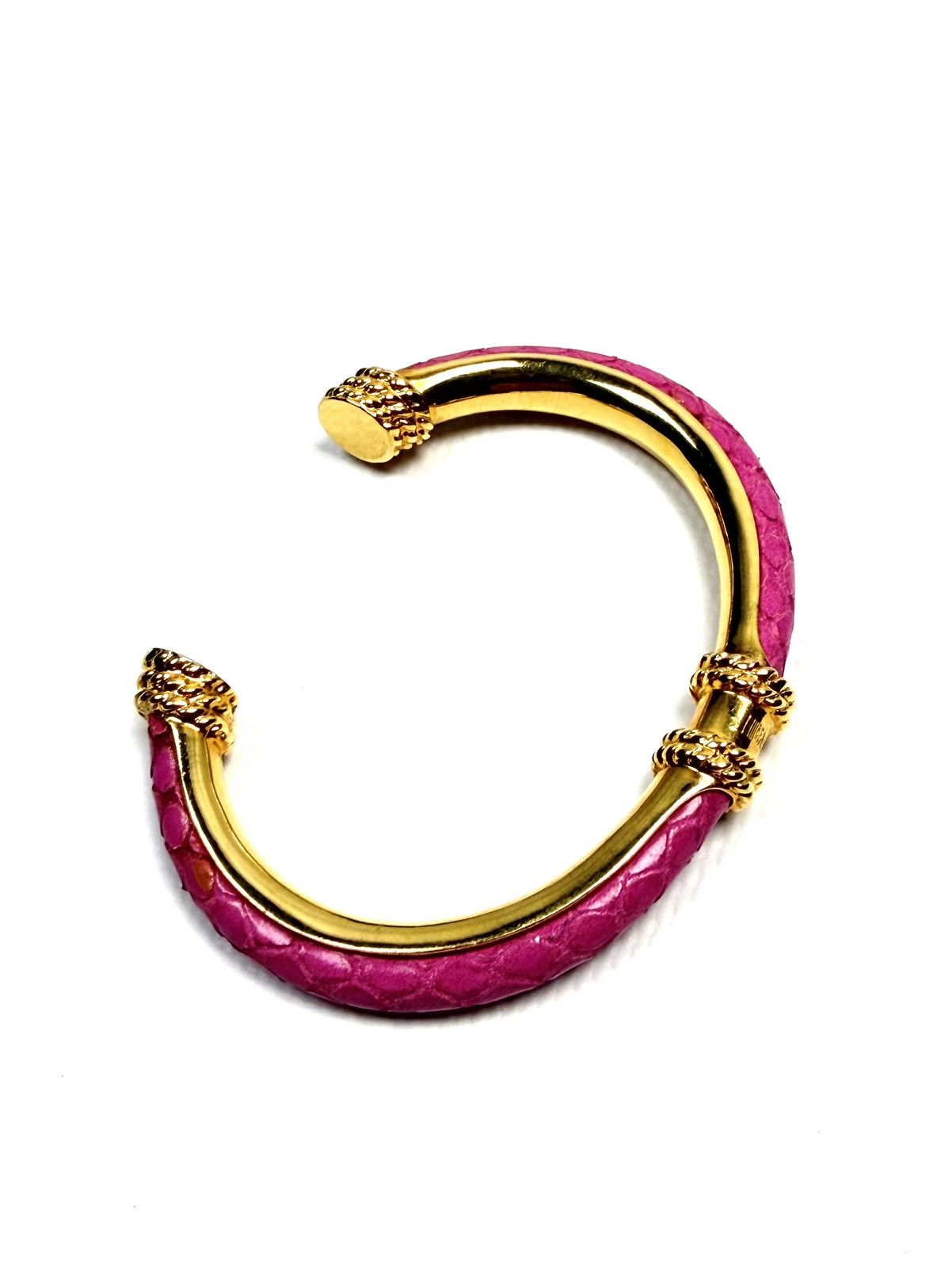 Just Cavalli Just Cavalli Roberto Cavalli Snake Leather Cuff Bracelet Size ONE SIZE - 4 Thumbnail