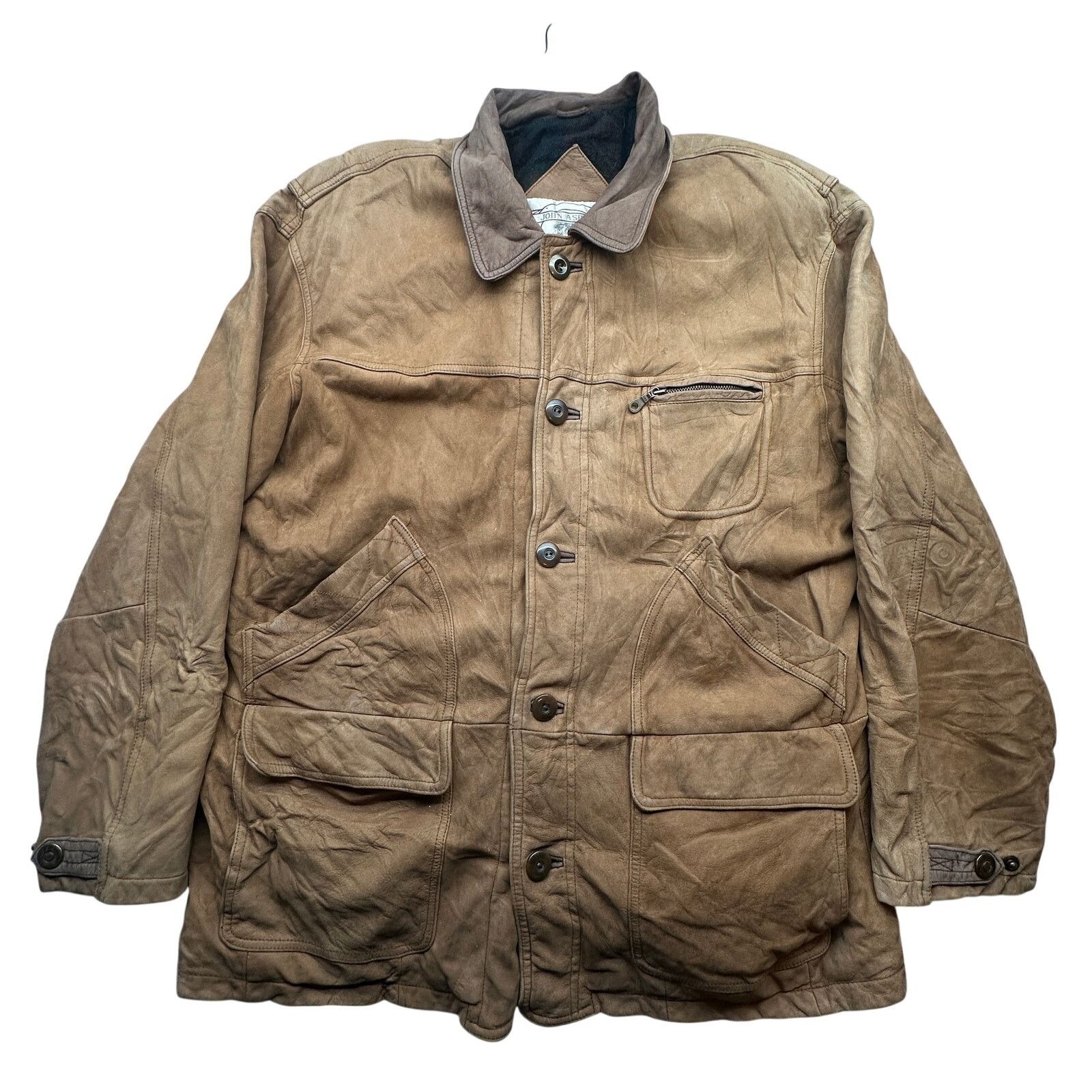 John Ashford VTG John Ashford Suede Leather Barn Chore Work Coat Large Size US L / EU 52-54 / 3 - 1 Thumbnail