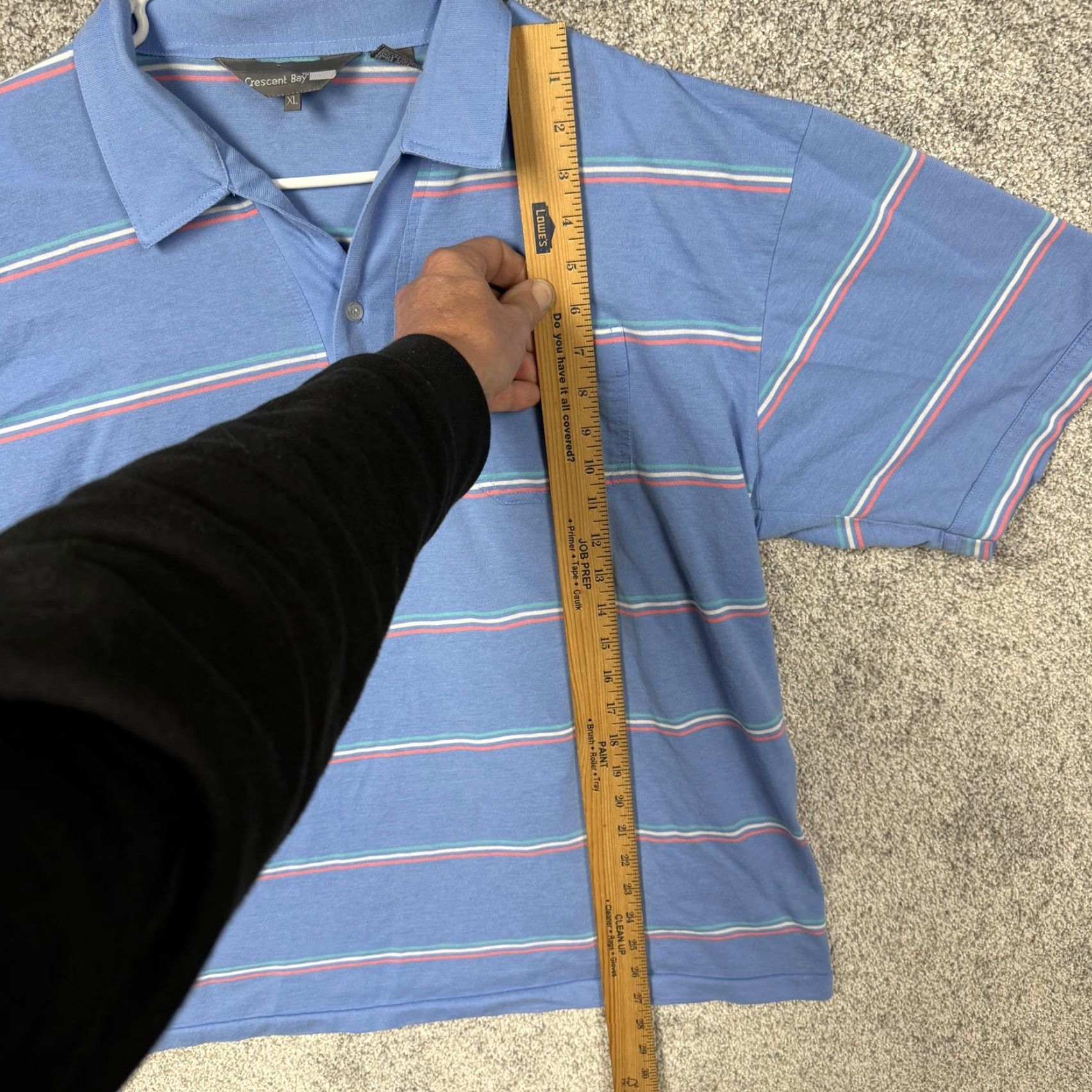 Vintage VINTAGE Crescent Bay Polo Shirt XL Striped Blue Men Short Sleeve Cotton Polyester Classic Collared Pocket 2-Button Preppy Streetwear Size US XL / EU 56 / 4 - 2 Thumbnail