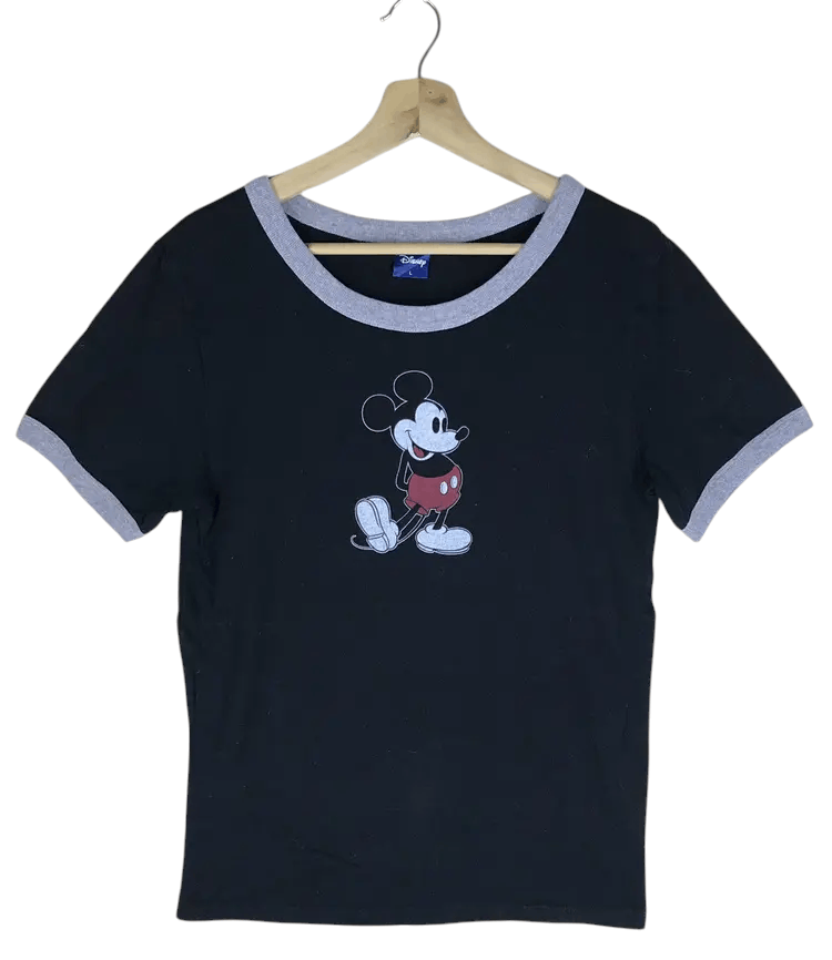 Disney Disney Mickey Mouse Ringer Tshirts Size L / US 10 / IT 46 - 1 Thumbnail