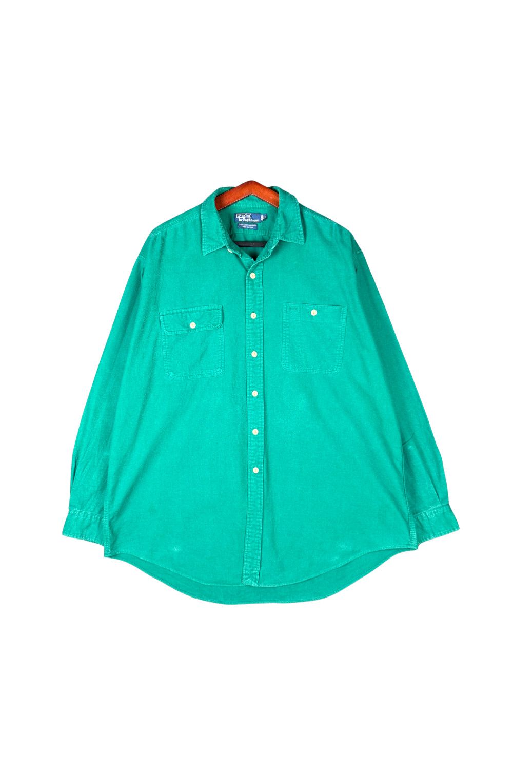 Polo Ralph Lauren 90s Polo Ralph Lauren Heavy Brushed Cotton Workshirt Size US XL / EU 56 / 4 - 1 Thumbnail