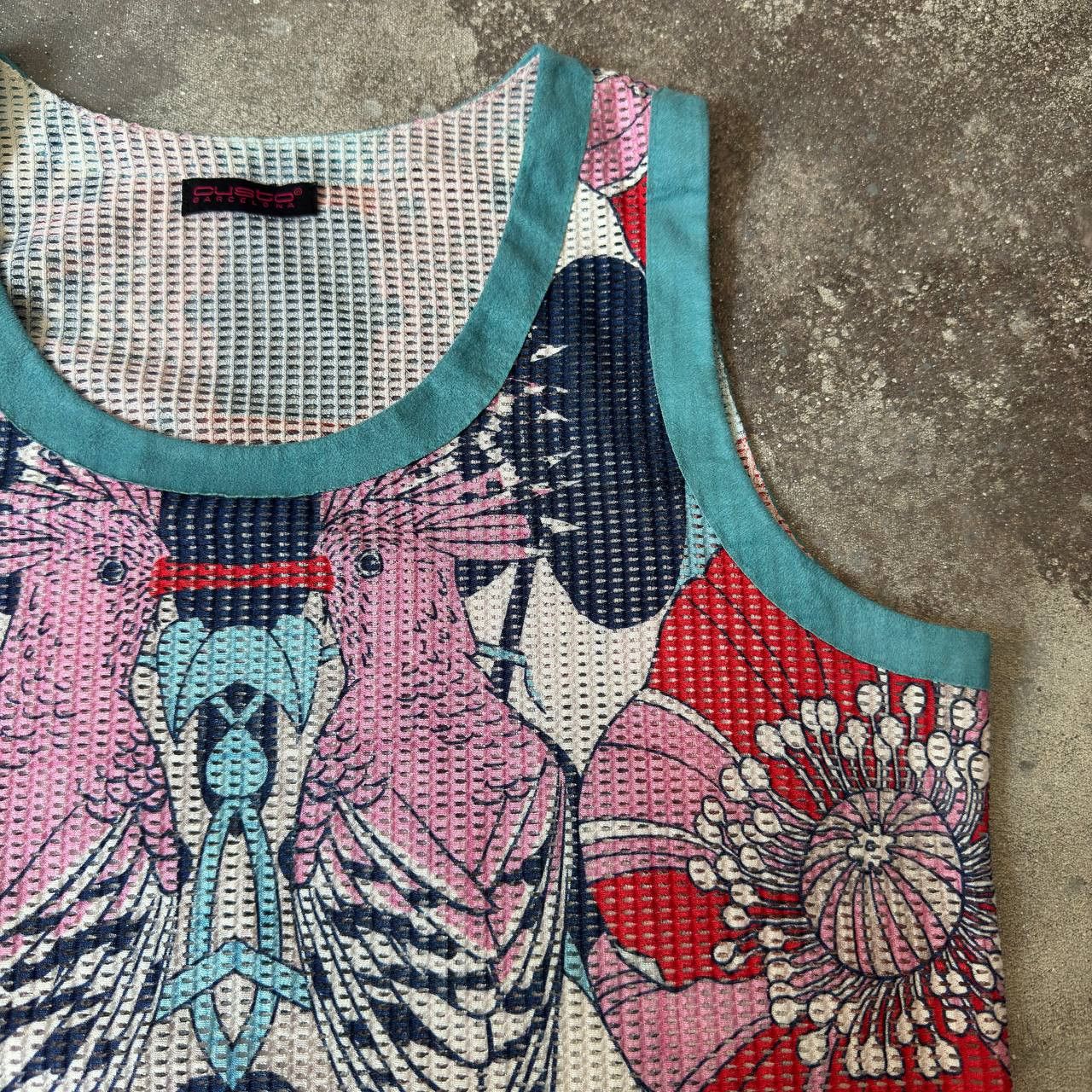 Custo Barcelona × Vintage Custo Barcelona Mesh Crazy Tank Top Size M / US 6-8 / IT 42-44 - 4 Thumbnail