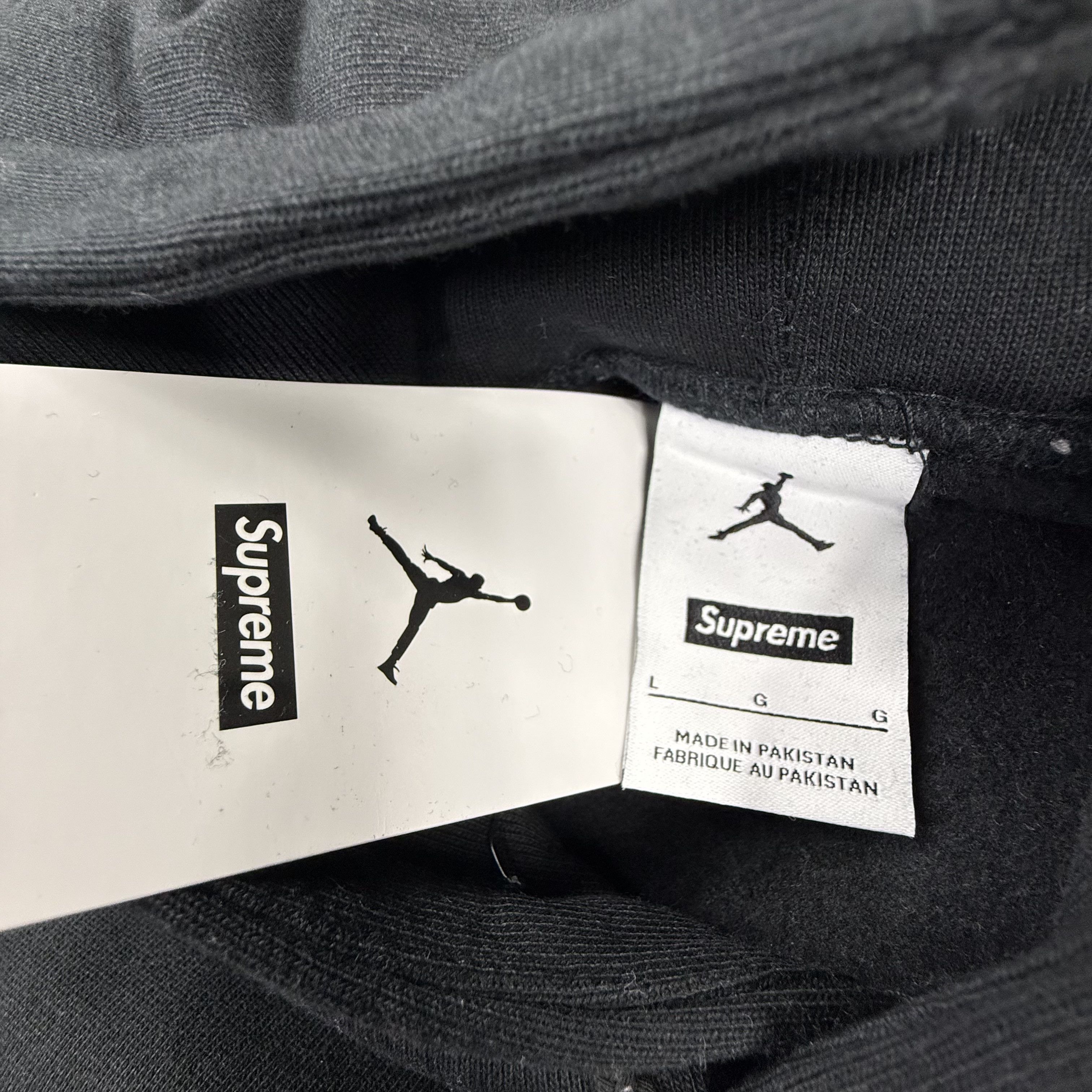 Jordan Brand × Supreme Supreme Jordan Hoodie Black Sweatshirt Size L NEW Size US L / EU 52-54 / 3 - 5 Thumbnail