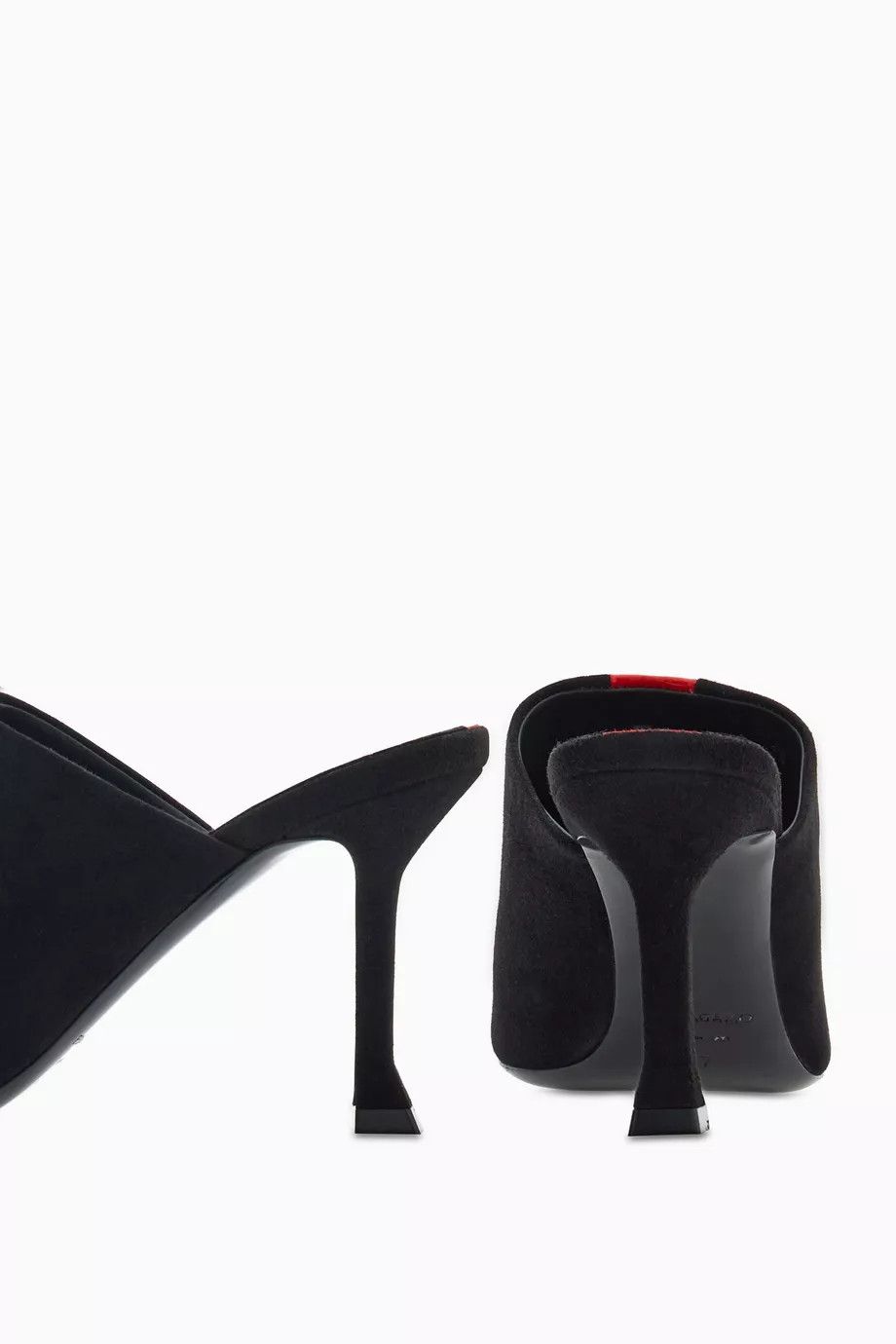 Salvatore Ferragamo o1s1rm0724 Sophye Leather Mules in Black/Red Size US 7.5 / IT 37.5 - 4 Thumbnail