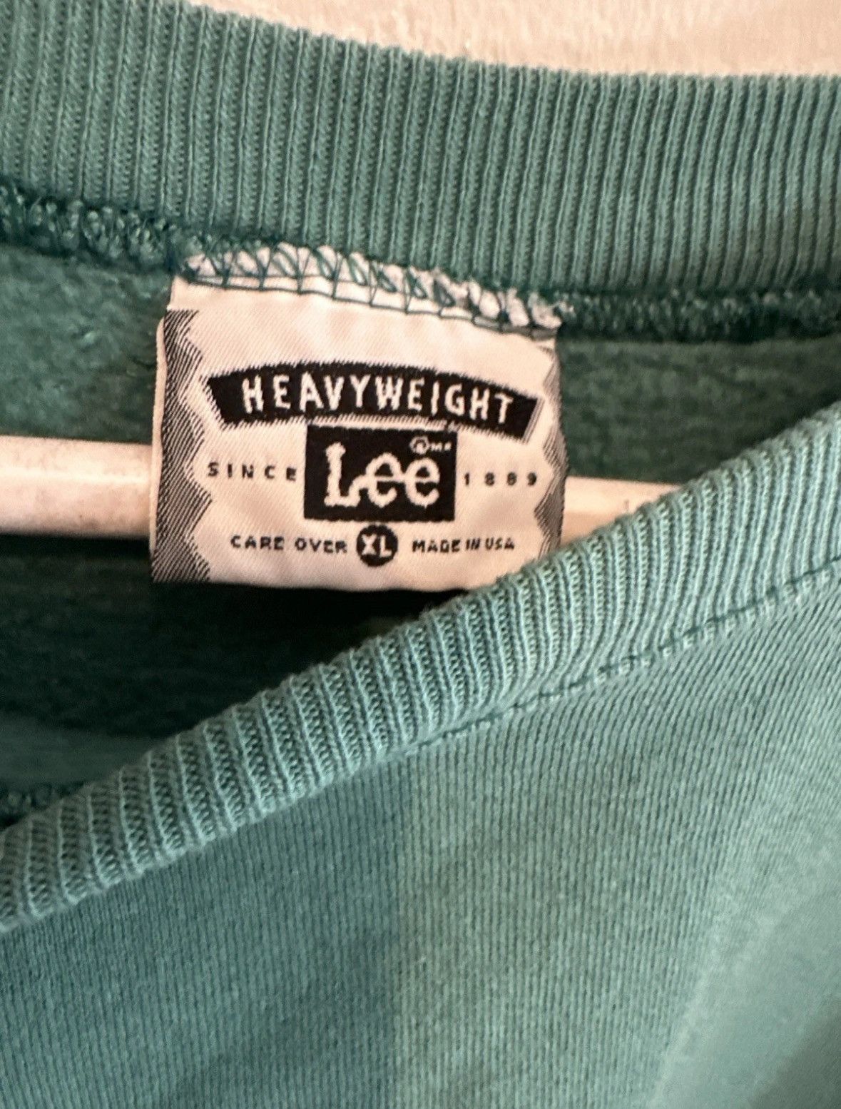 Lee Vtg Lee Crossgrain Forrest Green Heavy Duty Sweatshirt XL Size US XL / EU 56 / 4 - 2 Thumbnail