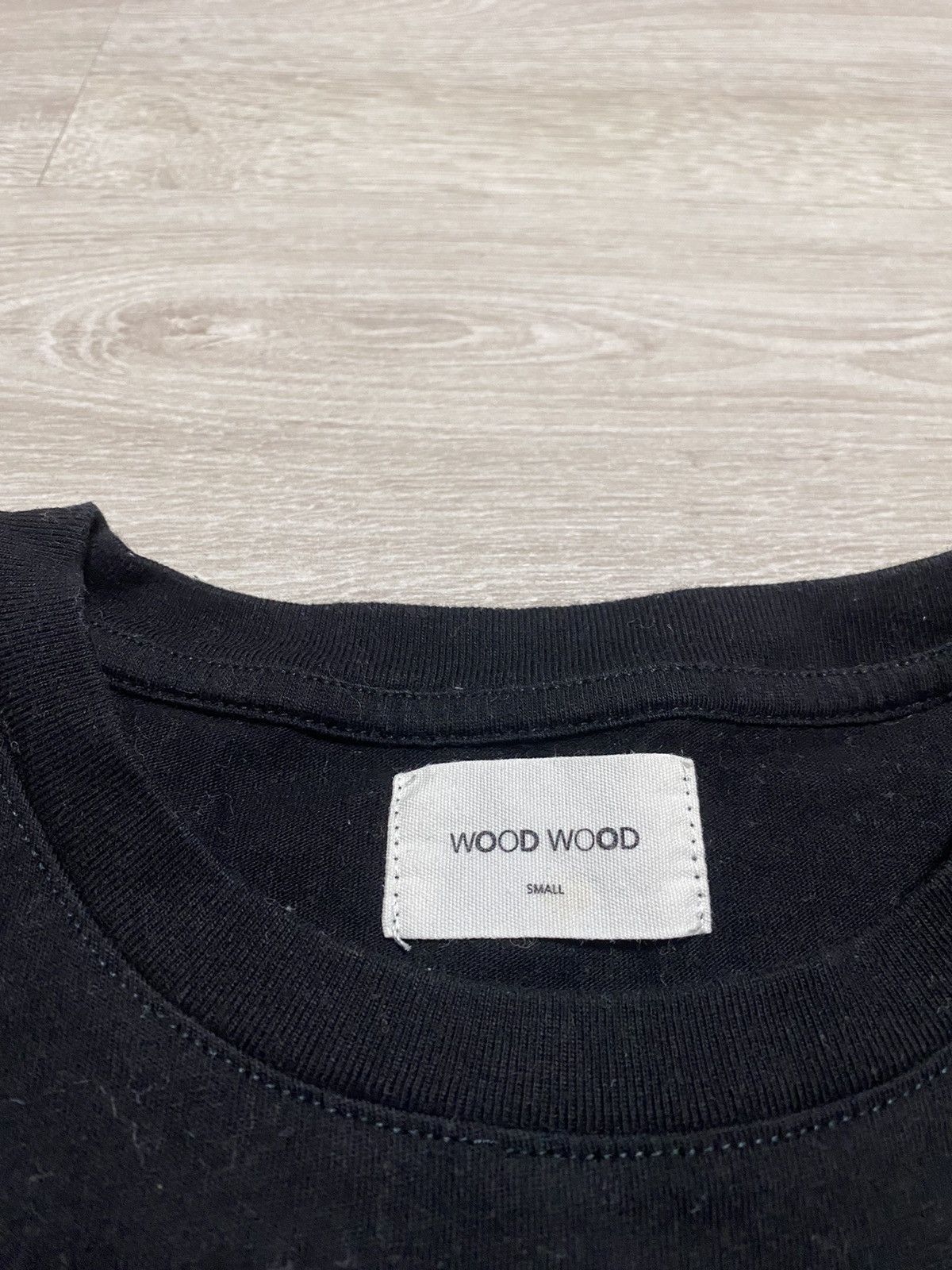 Wood Wood Wood Wood Black T-shirt basic size Small Size US S / EU 44-46 / 1 - 4 Thumbnail