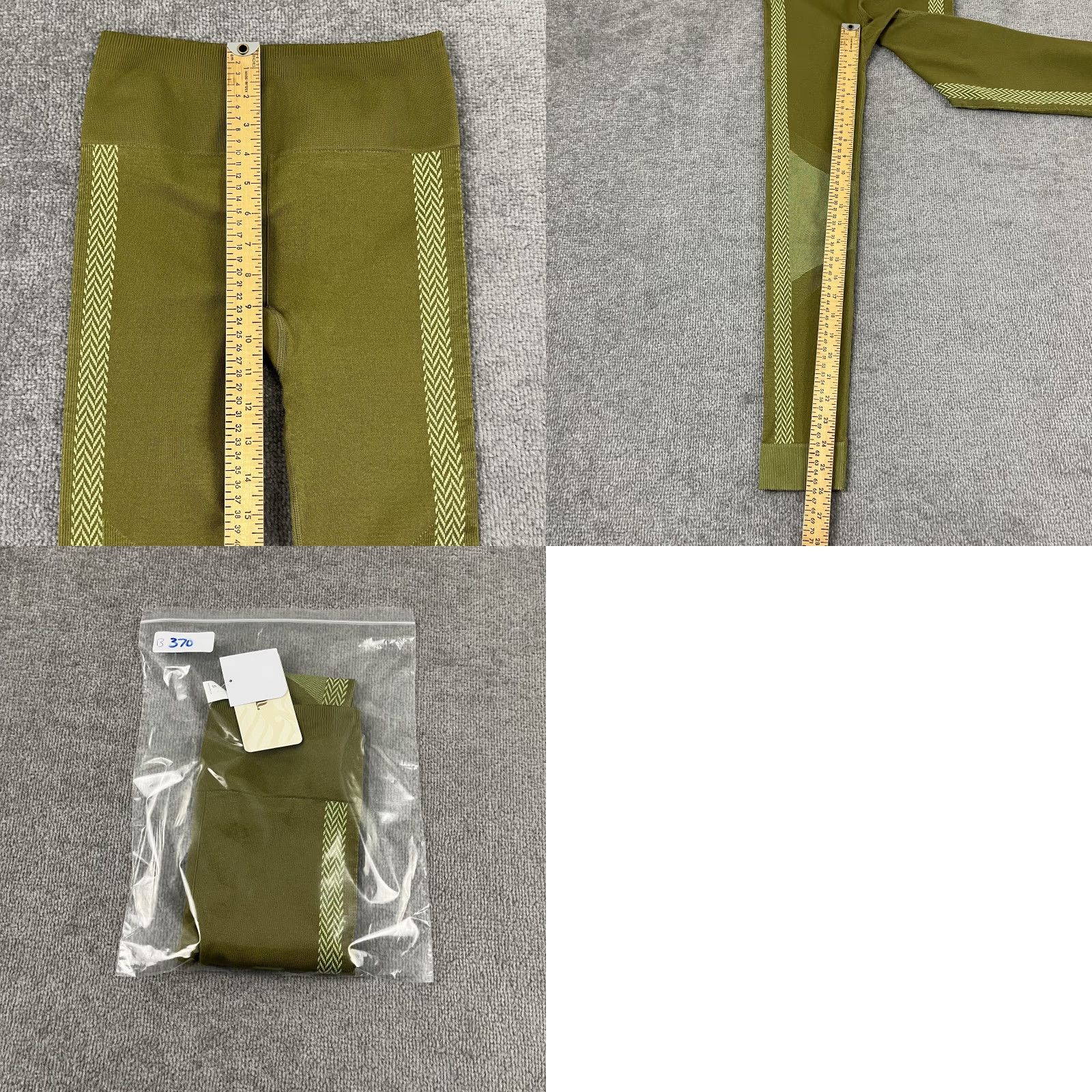 Fabletics FABLETICS Leggings Womens Size 6 Small High Waisted Seamless Check Green Gym NEW Size 28" / US 6 / IT 42 - 8 Thumbnail