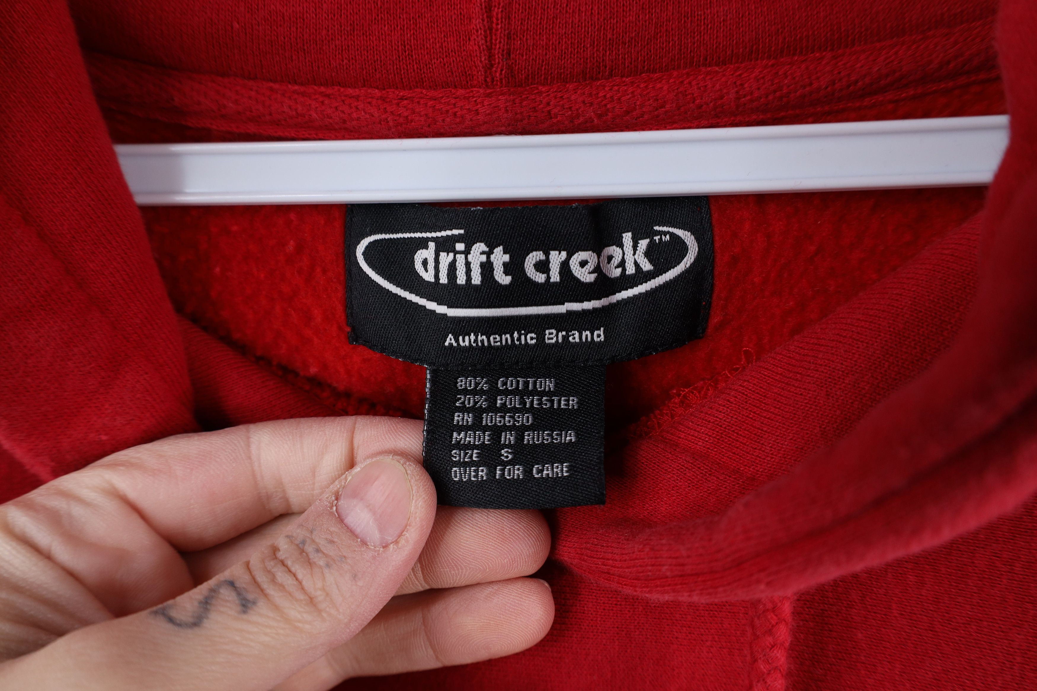 Vintage Vintage Y2K Streetwear Heavyweight Hoodie Sweatshirt Red Size US S / EU 44-46 / 1 - 9 Thumbnail