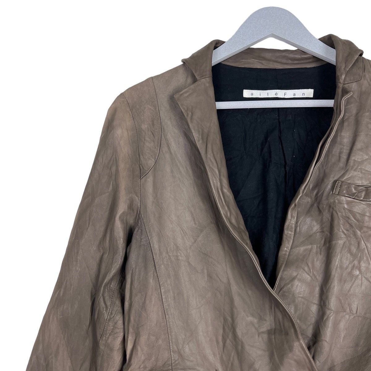 If Six Was Nine 🔥 AILEFAN ASYMMETRIC LEATHER JACKET Size US S / EU 44-46 / 1 - 7 Thumbnail