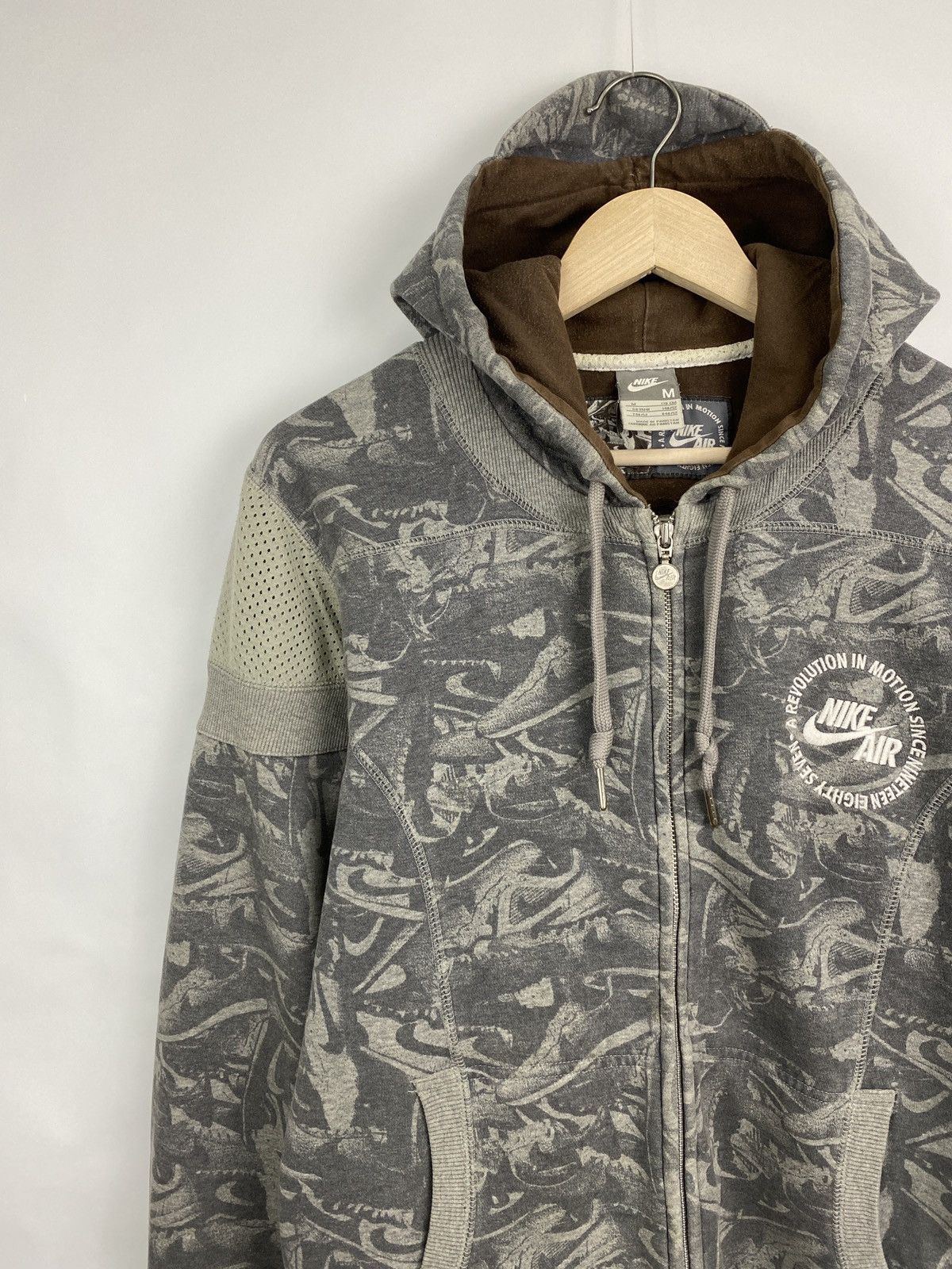 Nike 🇺🇸 Vintage 90s Nike Athletic Zip Hoodie Rare Retro Y2K Size US M / EU 48-50 / 2 - 2 Thumbnail