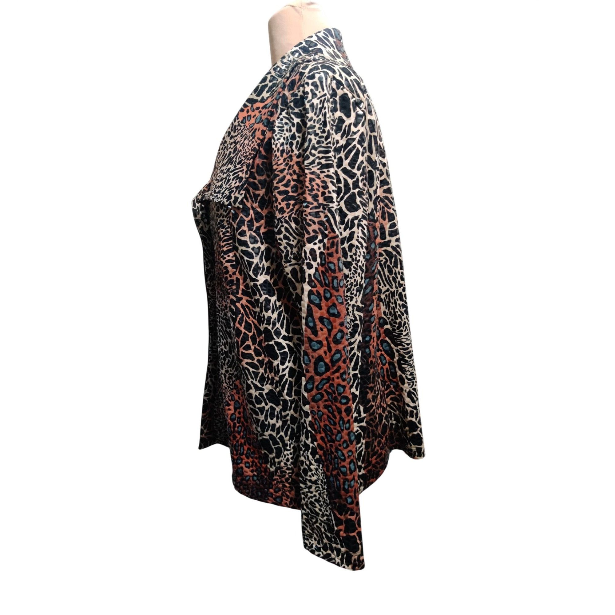 Vintage Vintage Simonton Says XL Y2K Glossy Textured Animal Print St Size XL / US 12-14 / IT 48-50 - 10 Thumbnail