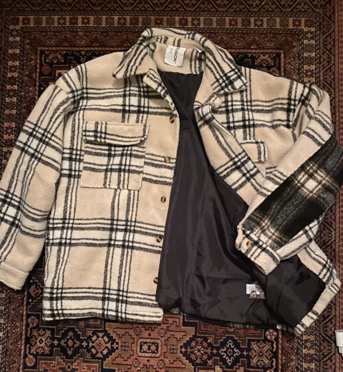 Other 🧥 Beige Plaid Jacket Collusion– Size US M / EU 48-50 / 2 - 1 Thumbnail